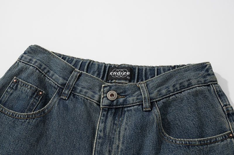 Vintage American men's high street style loose ripped jeans Size US 32 / EU 48 - 3 Thumbnail