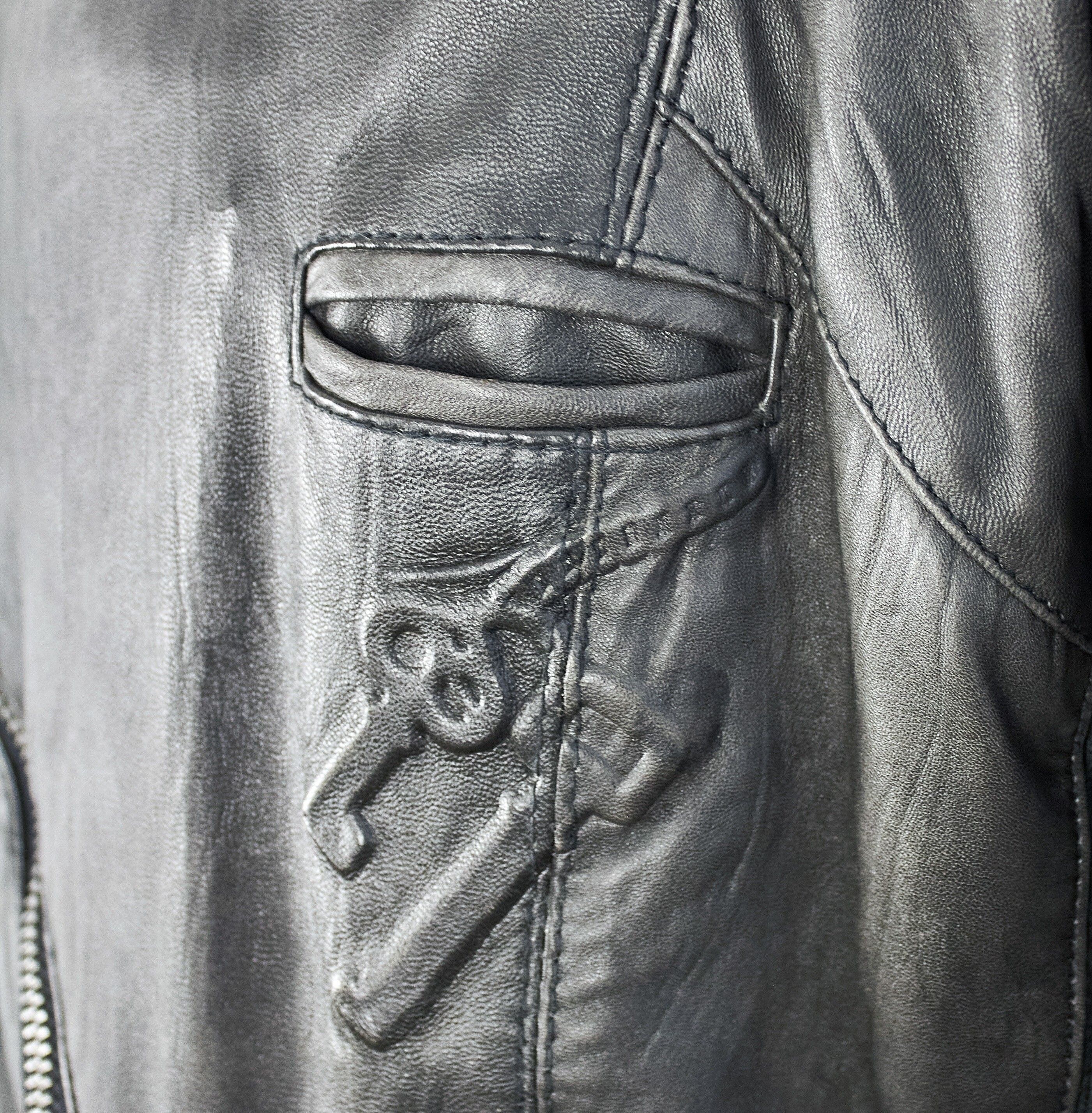 Delusion Delusion futuristic designer men's leather biker jacket Size US XL / EU 56 / 4 - 13 Thumbnail
