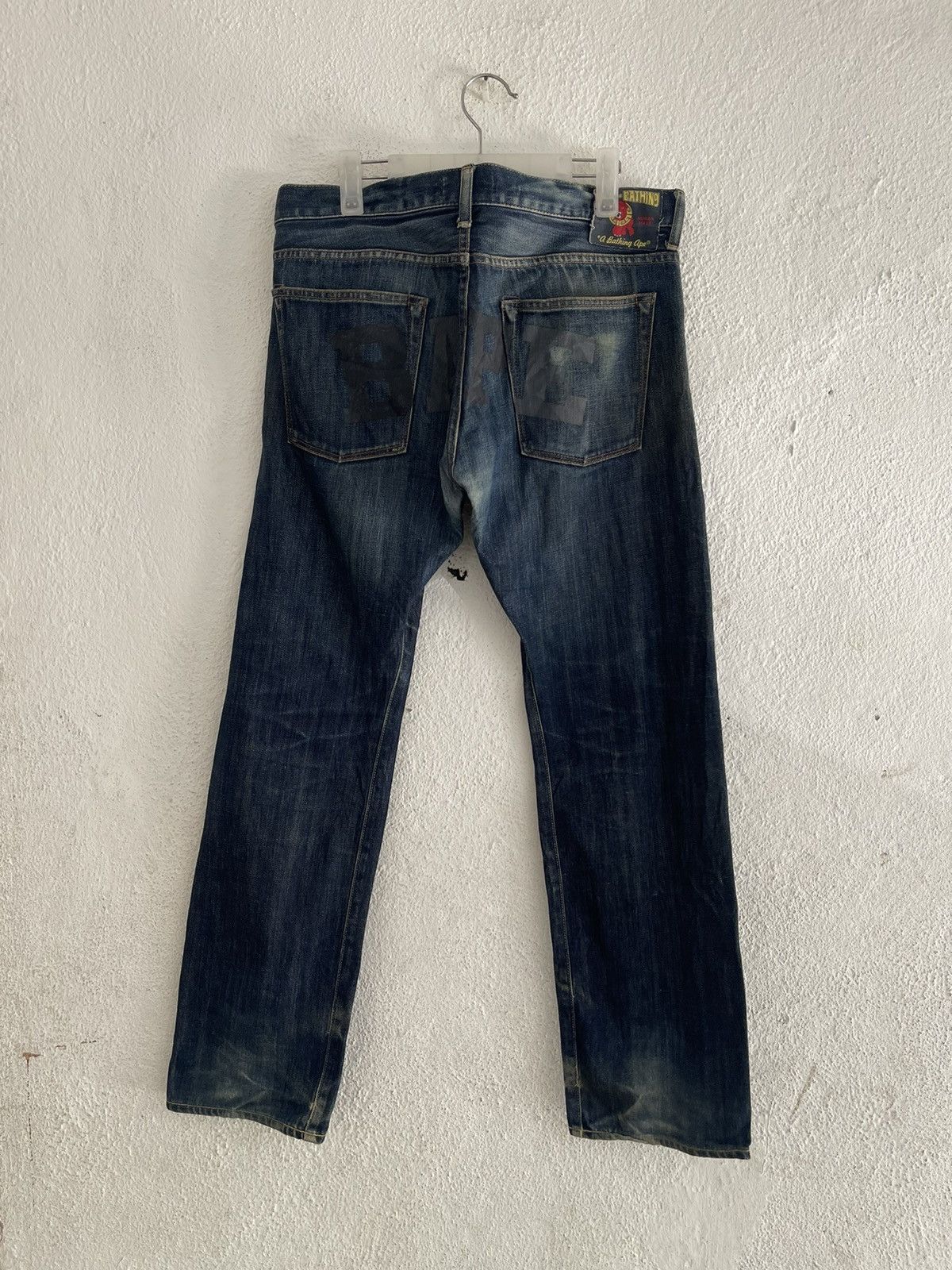 Bape Bape Spellout Selvedge Jeans Size 36 A Bathing Ape Classics Size US 36 / EU 52 - 1 Thumbnail