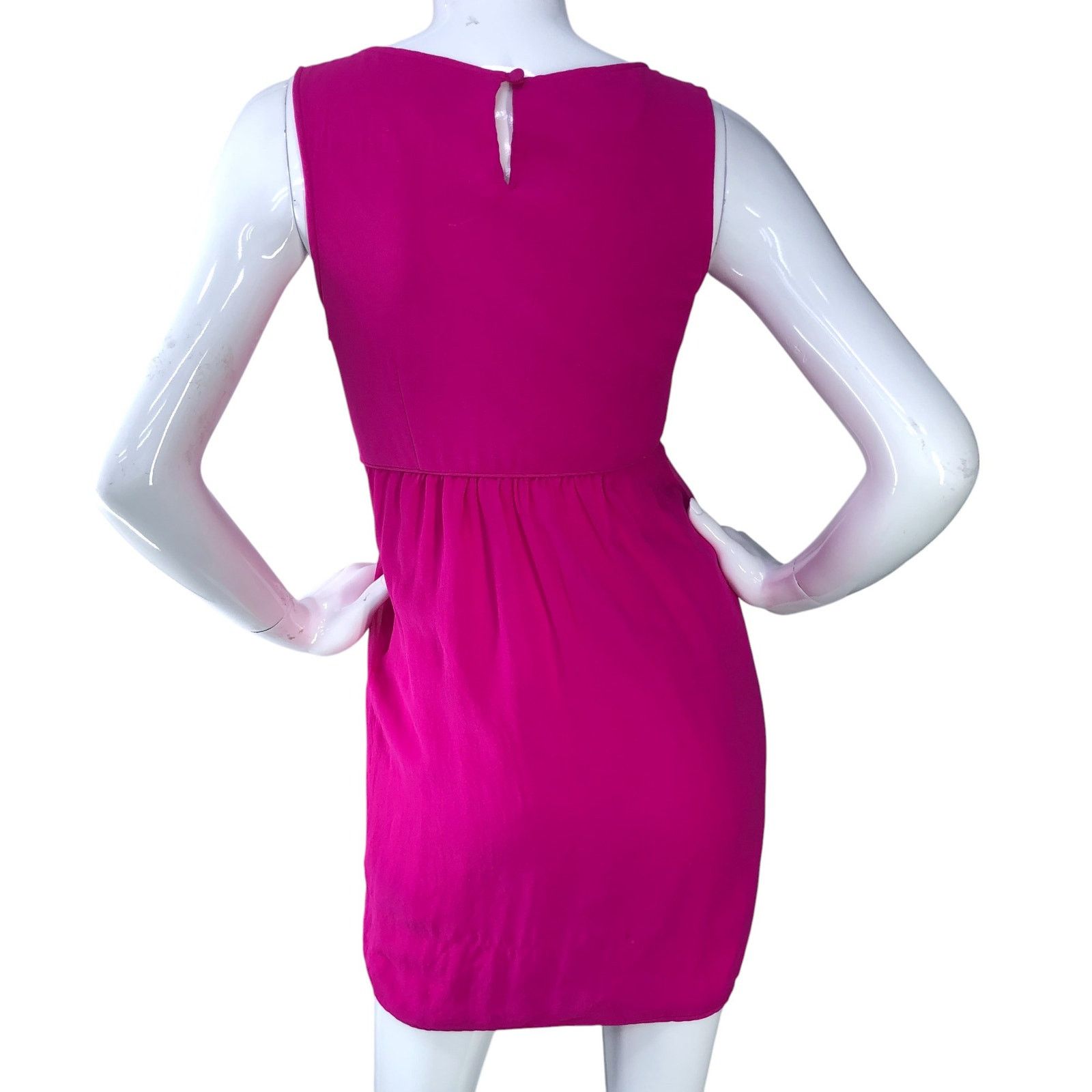 Tibi Tibi Size 4 Dress Sheath Silk Beaded Sleeveless Fuchsia Pink Size S / US 4 / IT 40 - 7 Thumbnail