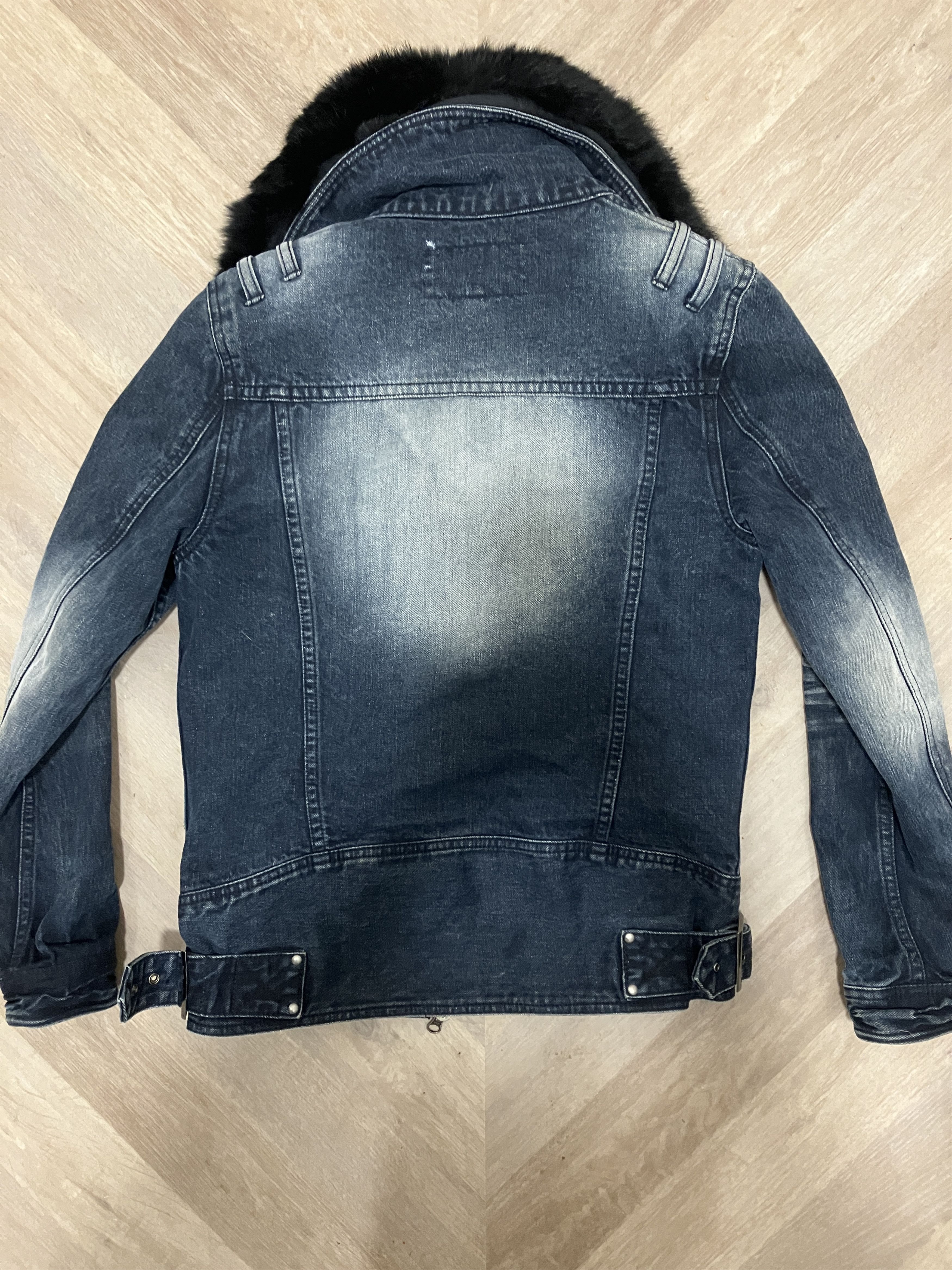 JACKROSE Y2K Jackrose Detachable Fox Fur Collar Denim Jacket Size US L / EU 52-54 / 3 - 3 Thumbnail