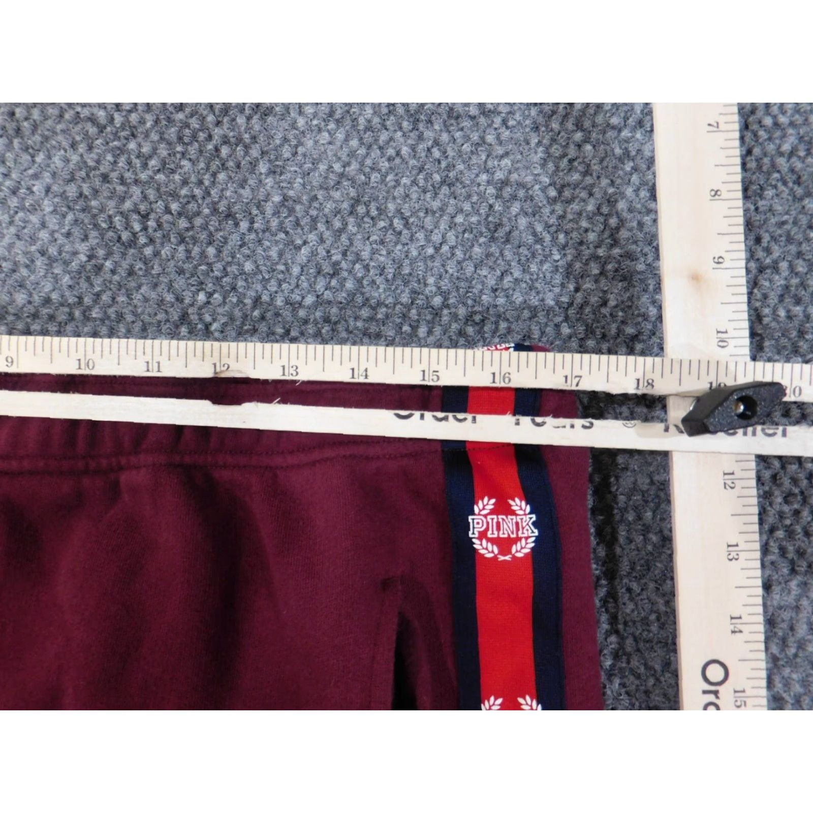 Victoria's Secret Victoria’s Secret Pink Sweatpants Womens M Red Love Logo Stretch Size 24" / US 00 / IT 34 - 4 Thumbnail