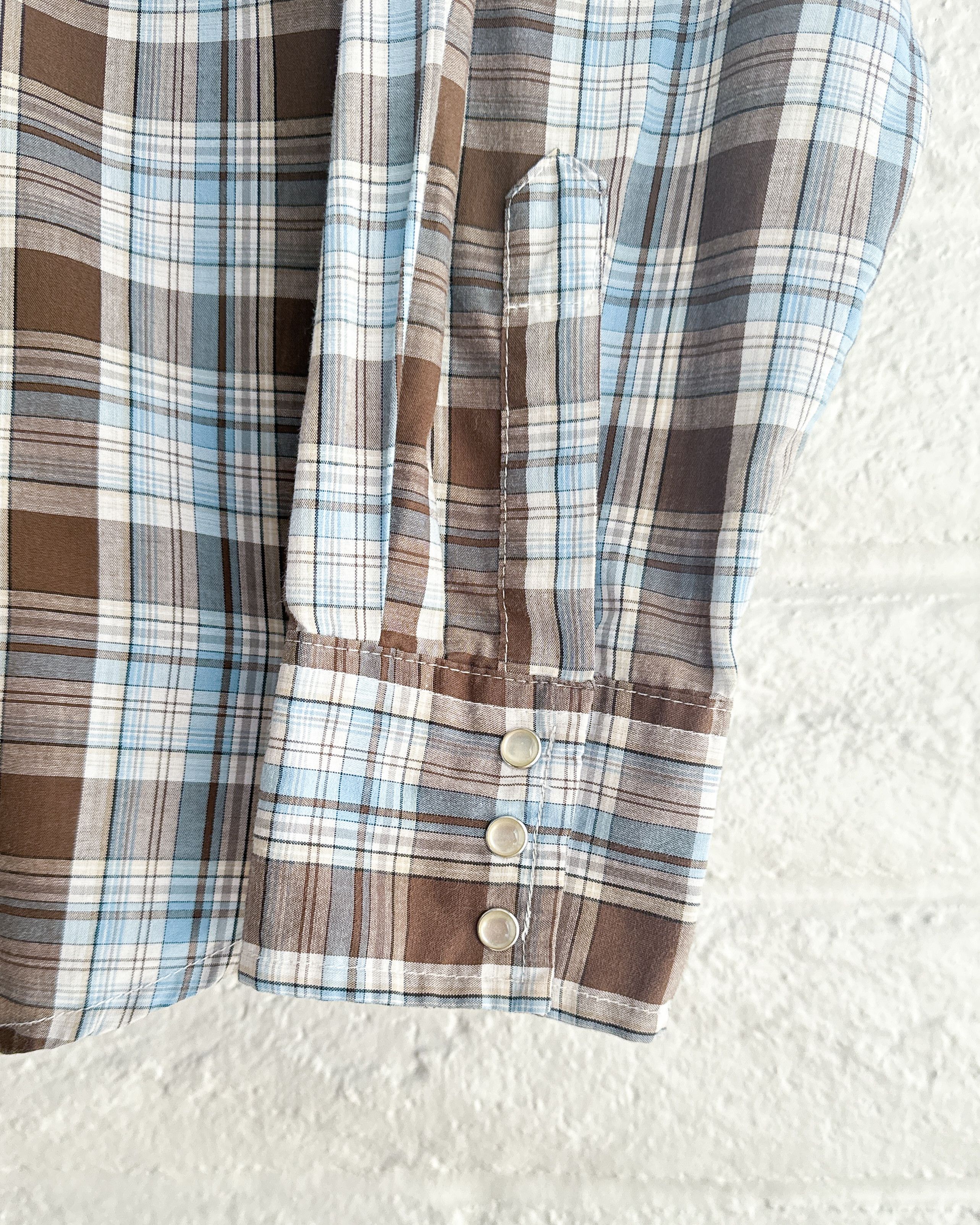 Wrangler Vintage Wrangler Plaid Western Shirt Long Sleeve Pearl Snap Size US XL / EU 56 / 4 - 4 Thumbnail