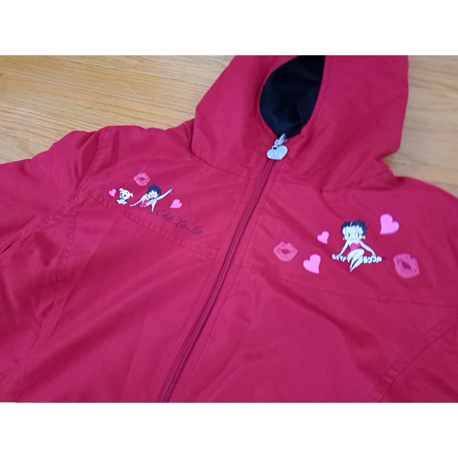 Vintage VINTAGE Betty Boop Ohh La-La Full Zip Reversable Lightweight Windbreaker Jacket M Womens Red&Black Size M / US 6-8 / IT 42-44 - 2 Thumbnail