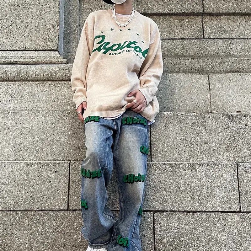Japanese Brand Graphic Stars Sweater Pullover Harajuku Y2k style Size US L / EU 52-54 / 3 - 3 Thumbnail