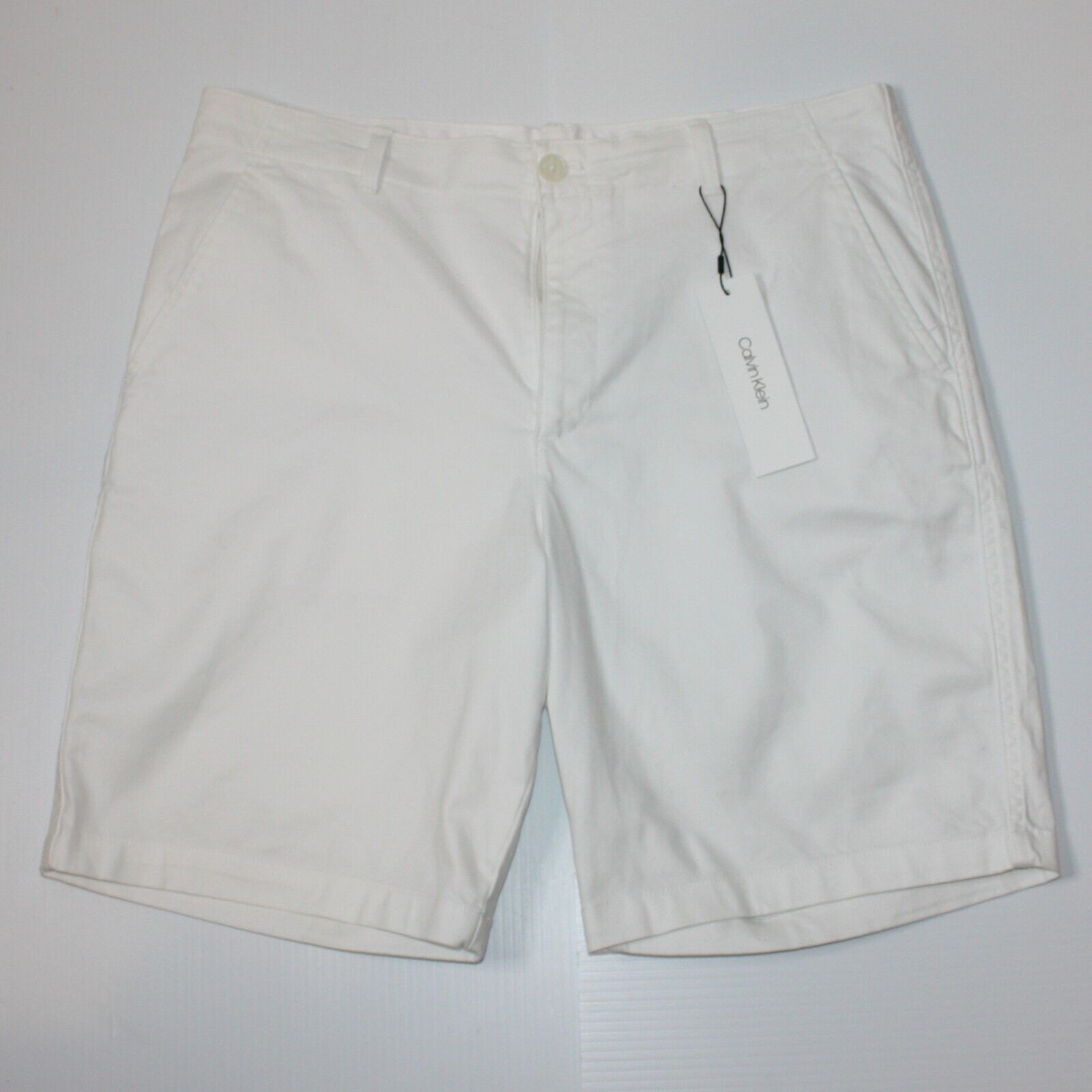 Calvin Klein Men's White Color Basic Walking Shorts size 34 NWT MSRP $70 Size US 34 / EU 50 - 1 Thumbnail