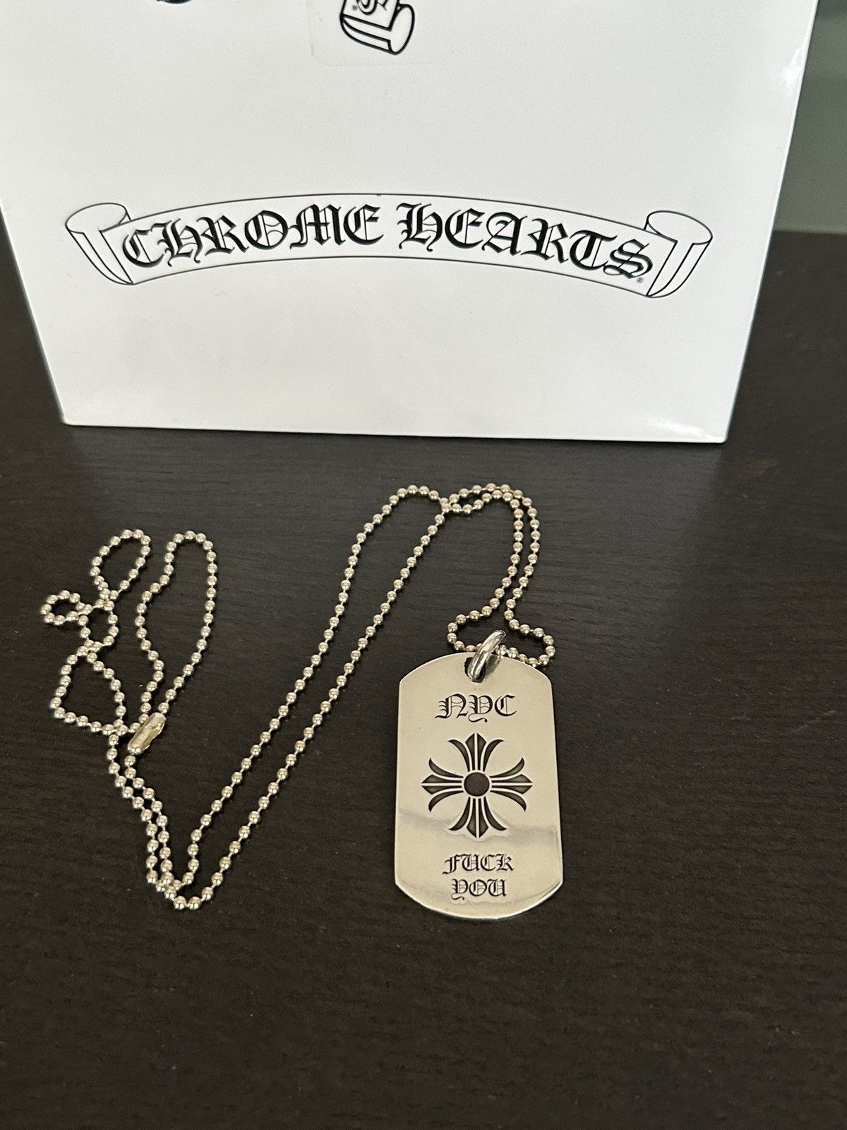 Chrome Hearts Chrome hearts dog tag silver necklace NYC exclusive Size ONE SIZE - 1 Thumbnail