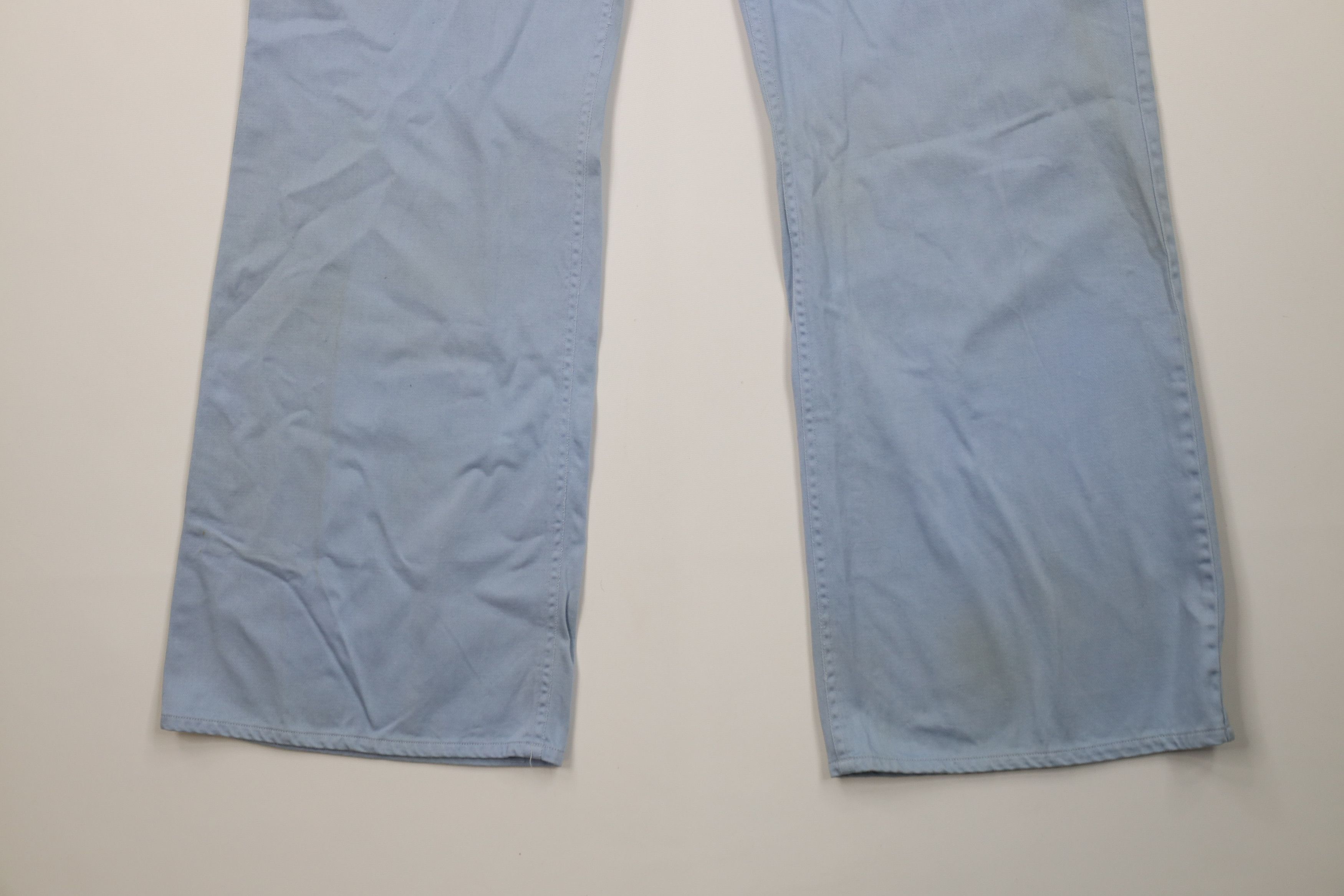 Vintage Vintage 70s Streetwear Bell Bottoms Pants Carolina Blue Size US 38 / EU 54 - 4 Thumbnail