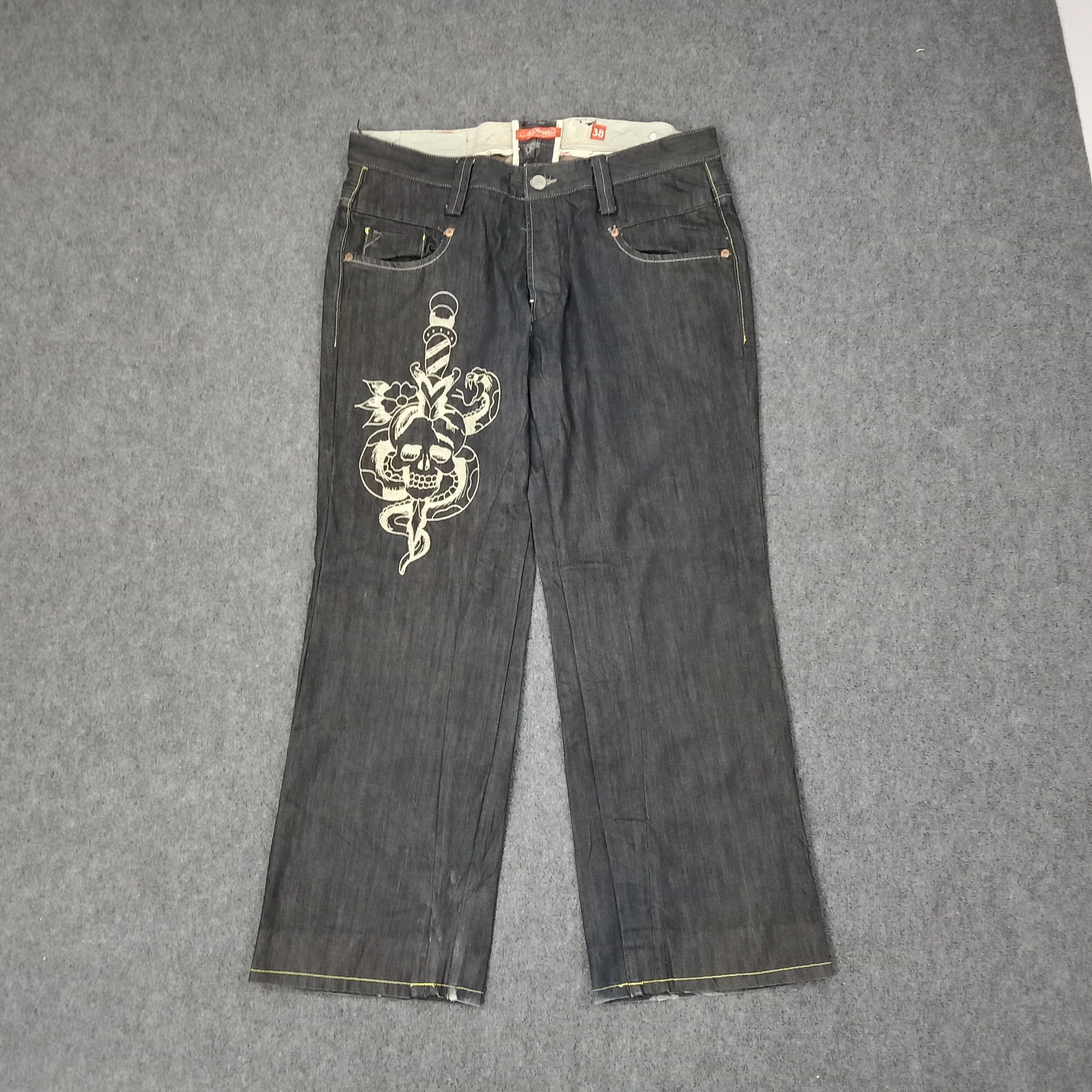 Ed Hardy Ed Hardy by Christian Audigier American Denim Jeans C258N15 Size US 38 / EU 54 - 1 Thumbnail