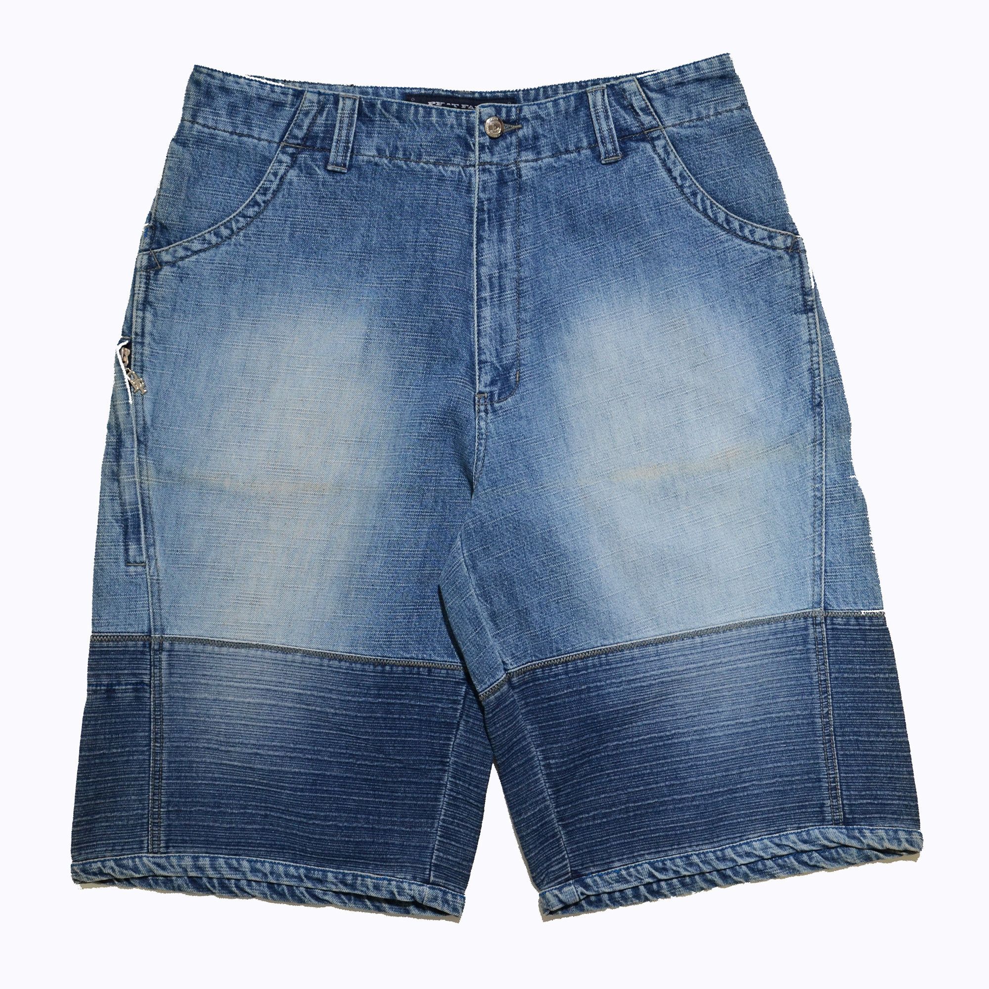 Phat Farm [Color Defects] PF Jorts Denim Shorts 90s Hiphop Streetwear Size US 34 / EU 50 - 1 Thumbnail