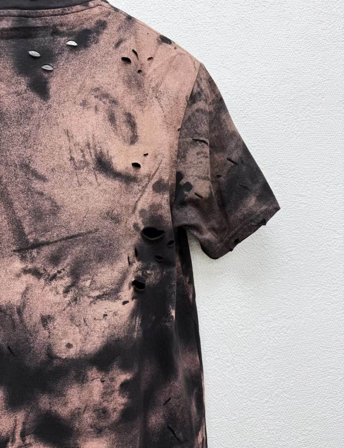 Balmain BALMAIN Tie-Dye Vintage Destroyed Short Sleeve T-shirt J30 Size US M / EU 48-50 / 2 - 6 Thumbnail