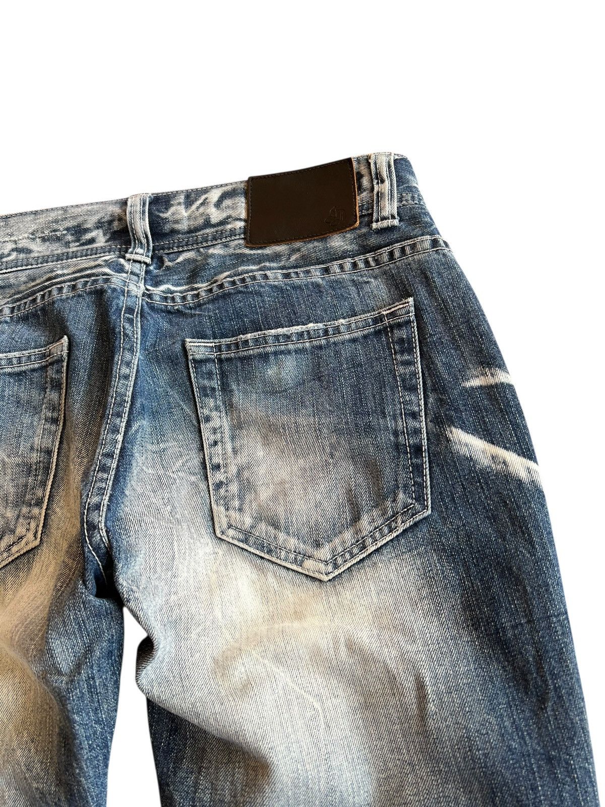 Japanese Brand Vintage La Gate Distressed Flare Low Rise Jean Size US 30 / EU 46 - 12 Thumbnail