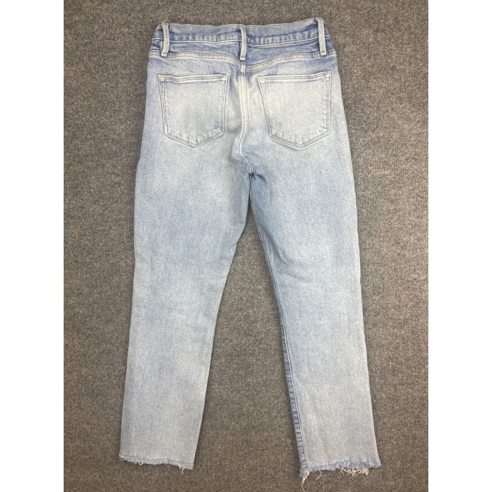 Frame FRAME Jeans Womens 26 Light Wash Le High Straight Kerwin Raw Hem High Rise Denim Shirt Size 26" / US 2 / IT 38 - 7 Thumbnail
