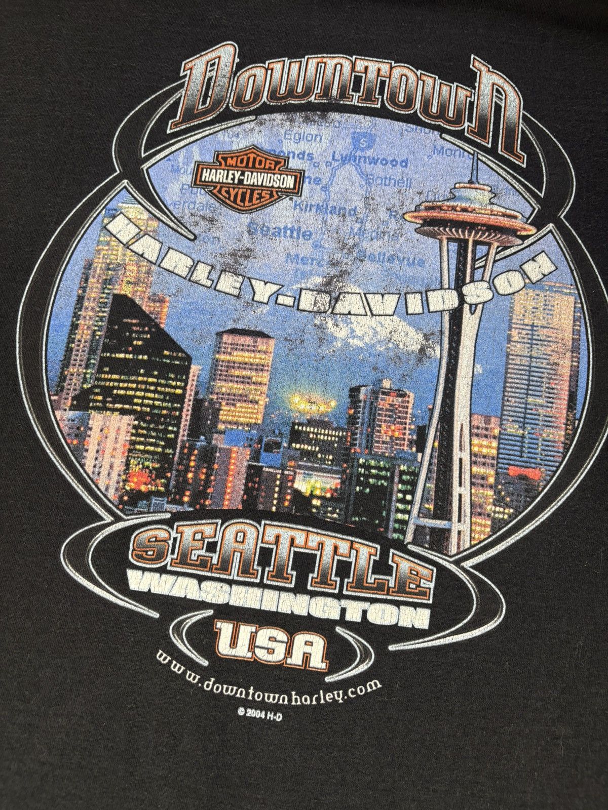 Harley Davidson × Vintage Harley Davidson 2004 Seattle USA T-Shirt Size US XXL / EU 58 / 5 - 6 Thumbnail