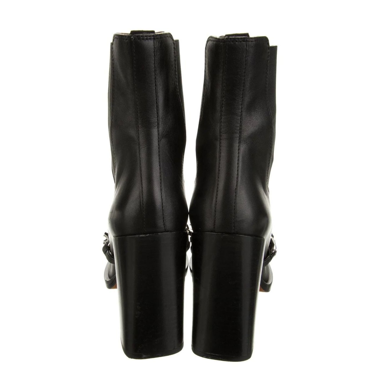 Givenchy GIVENCHY Leather Chain-Link Accents Chelsea Boots Size: 7 | Size US 7 / IT 37 - 4 Thumbnail