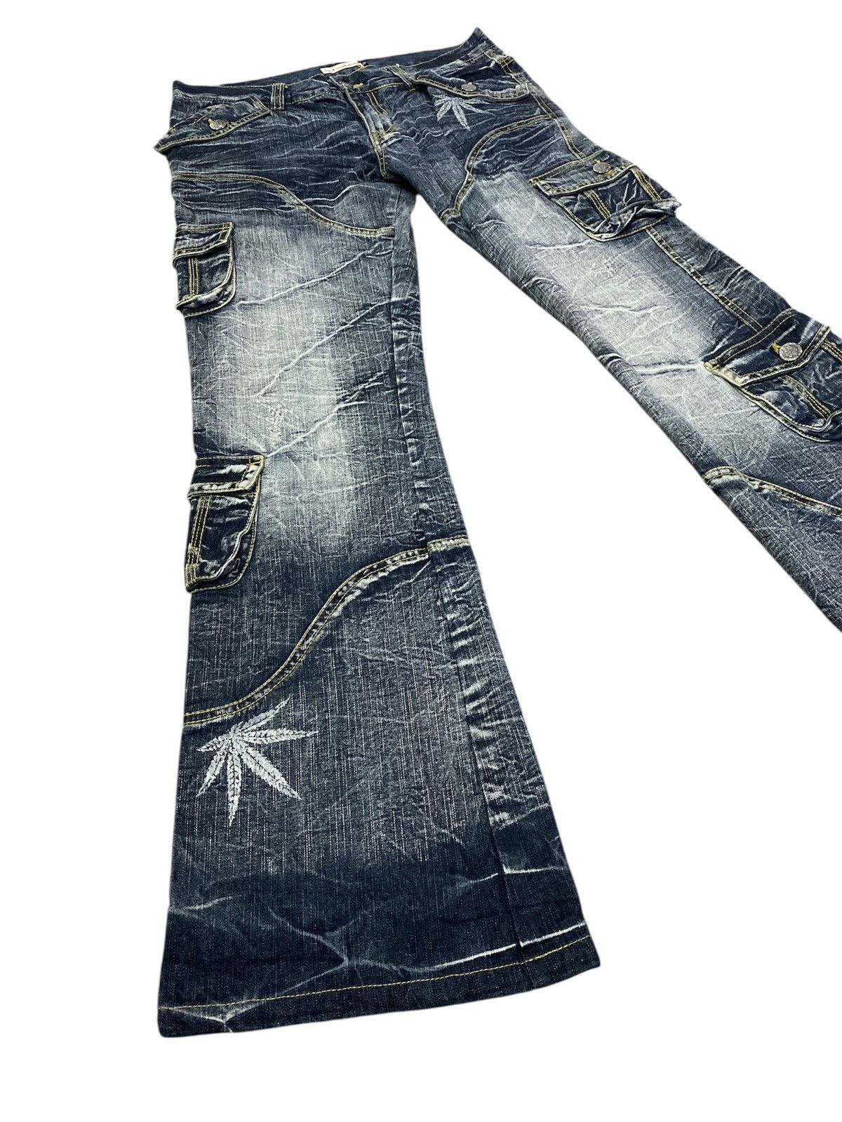 Japanese Brand Japanese brand marijuana Flare multipocket Pants Size US 32 / EU 48 - 4 Thumbnail