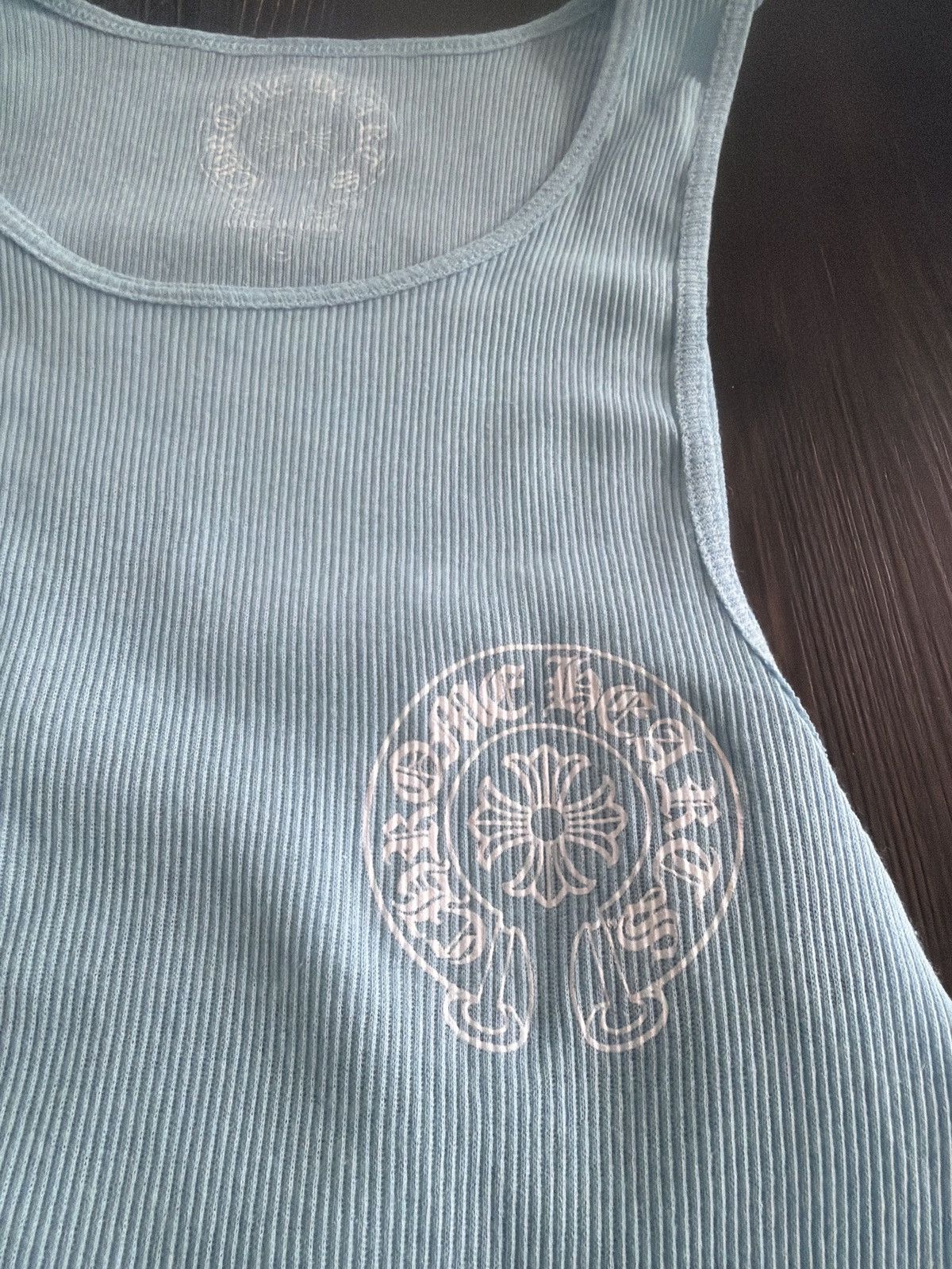 Chrome Hearts Chrome Hearts Baby Blue Horseshoe Tank Top Size US L / EU 52-54 / 3 - 3 Thumbnail