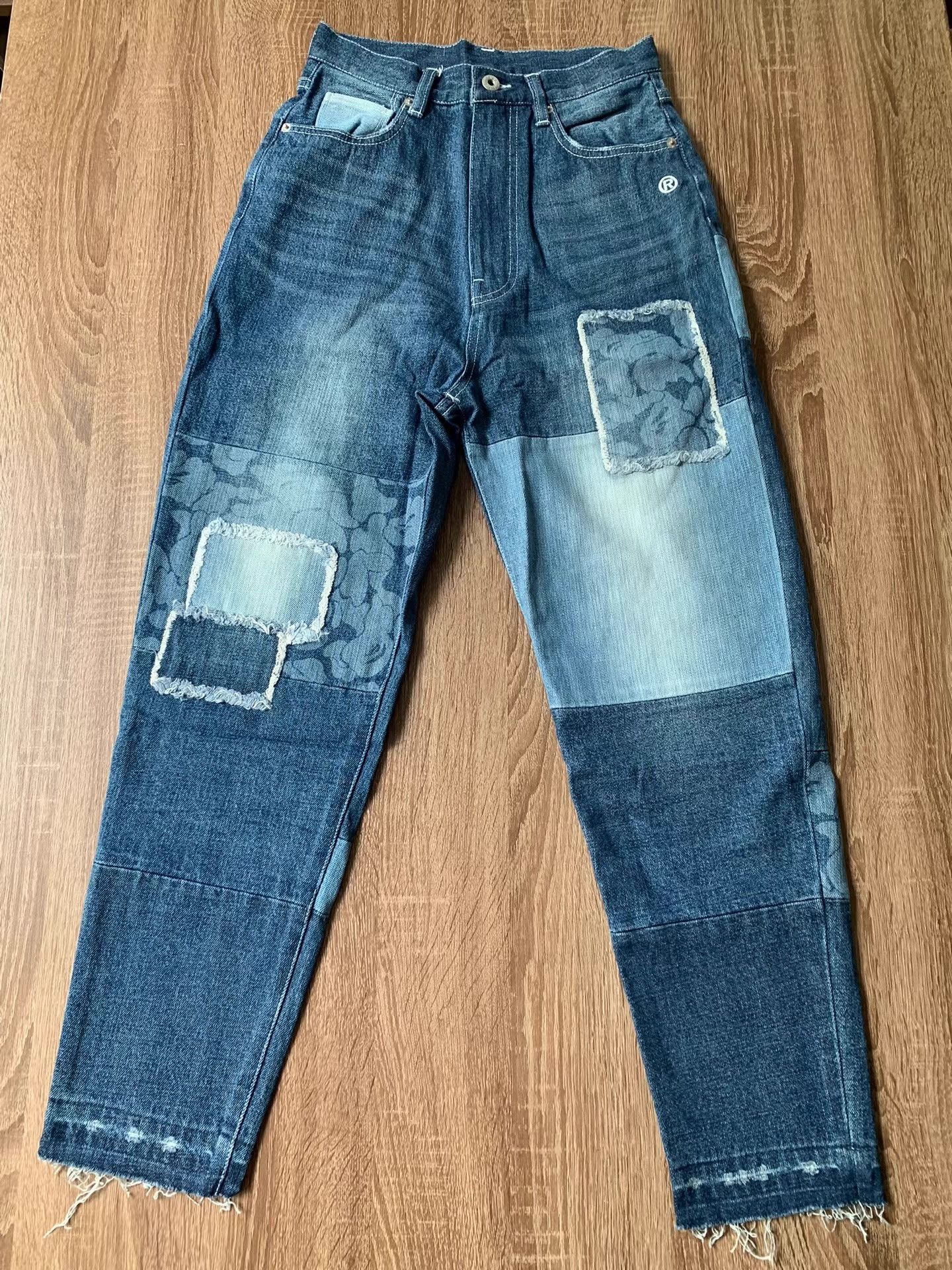 Bape A BATHING APE Tapered Denim Pants (L-Silhouette)。Ｑ22 Size 34" / US 12 / IT 48 - 1 Thumbnail