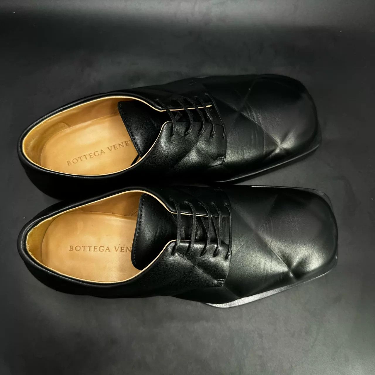 Bottega Veneta BV Intrecciato Square Toe Derby Pineapple 40.5 Worn Once Size US 7.5 / EU 40-41 - 6 Thumbnail