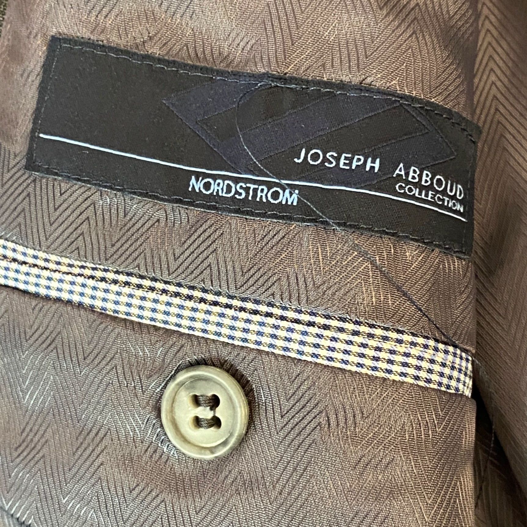 Joseph Abboud Joseph Abboud Blazer Mens 42R Gray Plaid 2 Button Single-Breasted Wool Jacket USA Size 42R - 3 Thumbnail