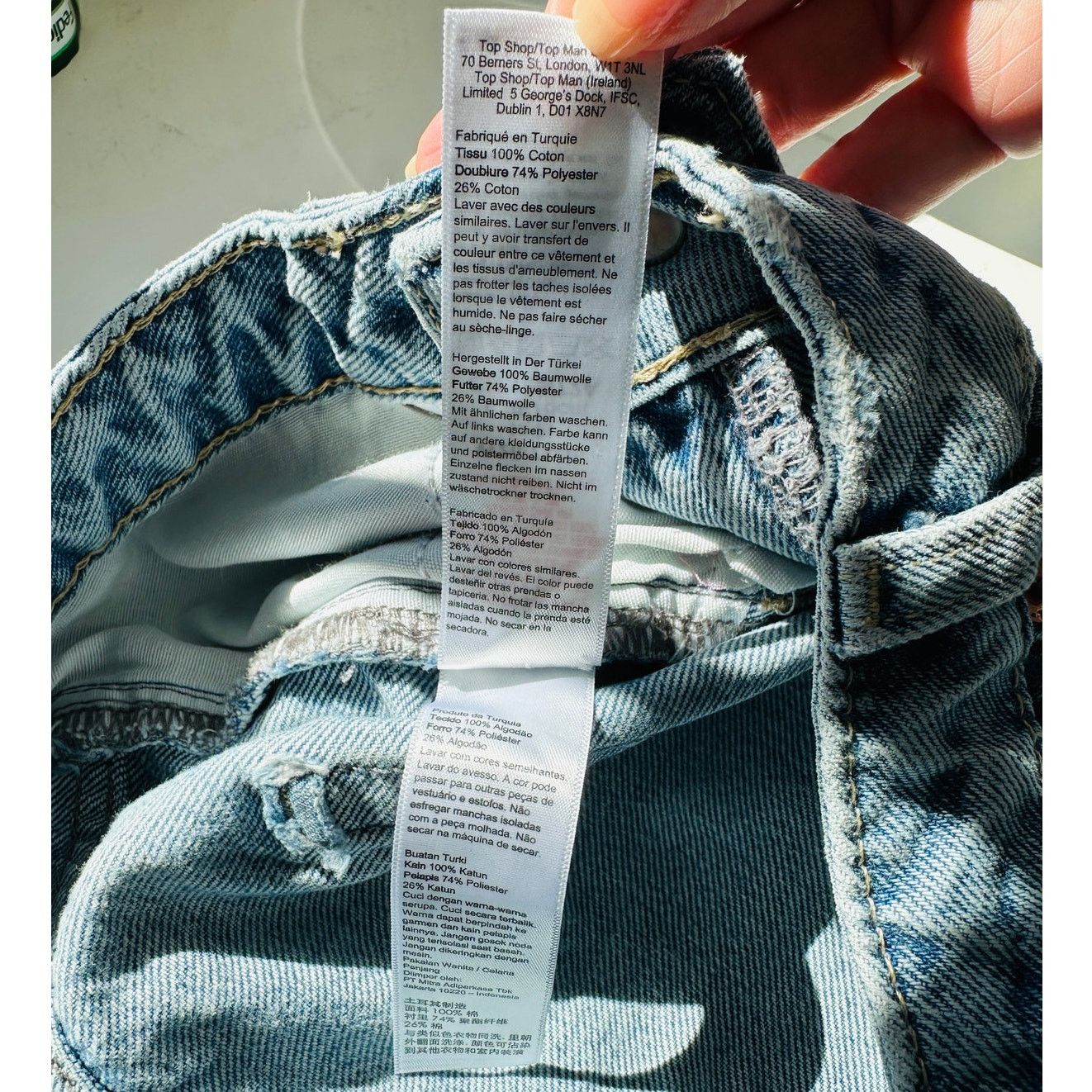 Topshop Topshop High-Waist Mom Jeans Blue W28 L30 Distressed Ripped Size 28" / US 6 / IT 42 - 9 Thumbnail