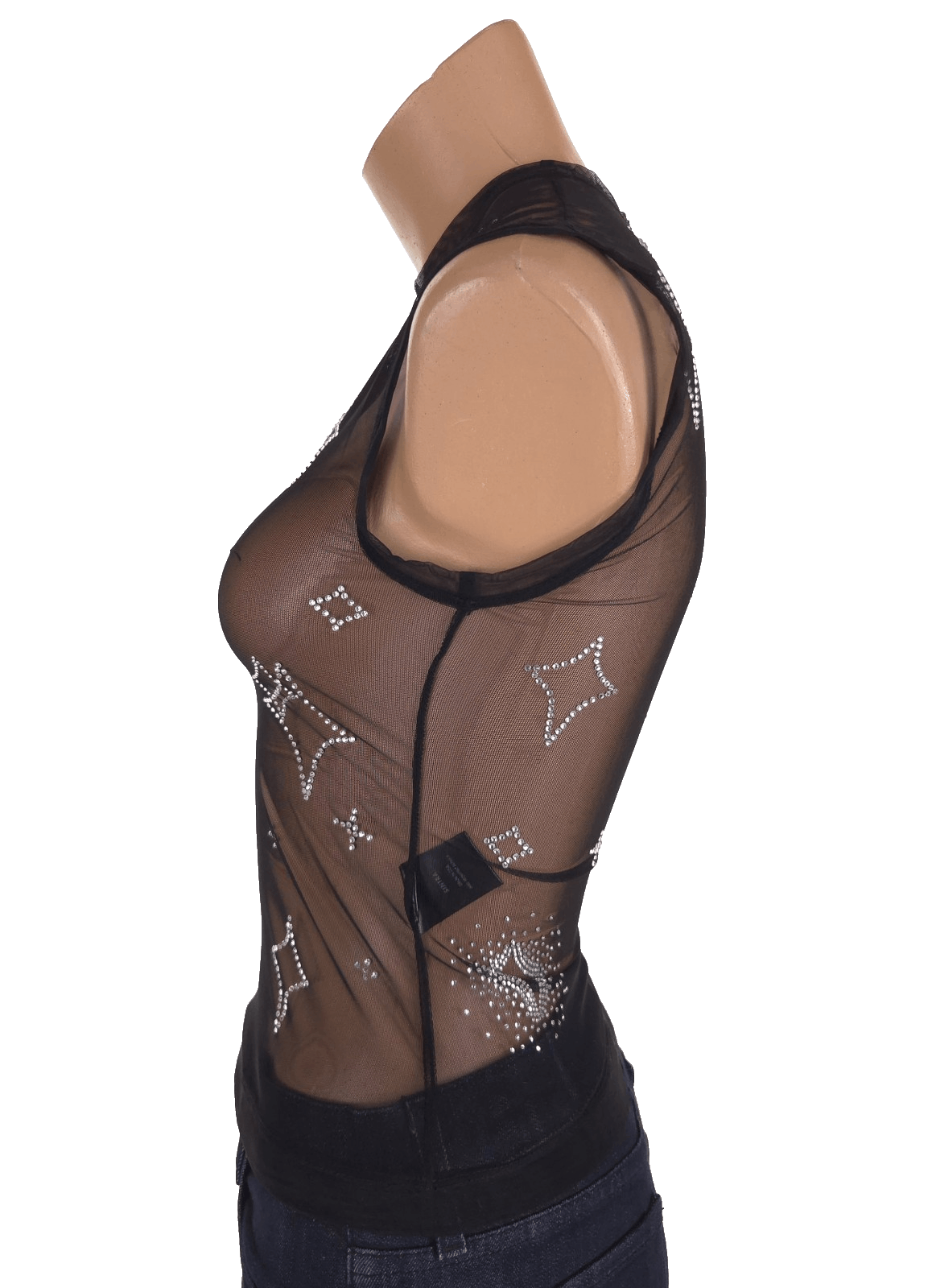 Other Saint Sintra Crystal Mesh Hot Fix Tank 42 6 Black SSENSE Size M / US 6-8 / IT 42-44 - 7 Thumbnail