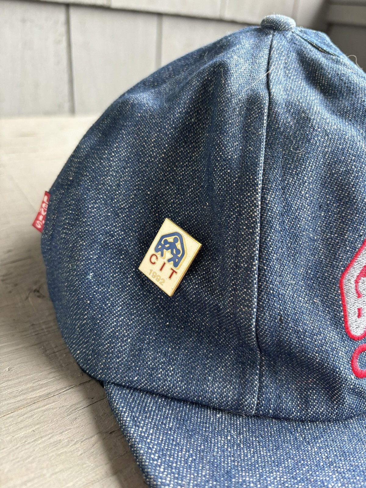 Levi's Vintage Levi's Red Tab Hat Dark Denim Snapback Blue Jean 90s Size ONE SIZE - 11 Thumbnail
