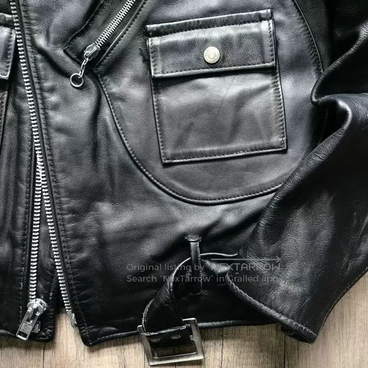 Schott Schott Castrated cowhide cable-stayed jacket Size US M / EU 48-50 / 2 - 3 Thumbnail