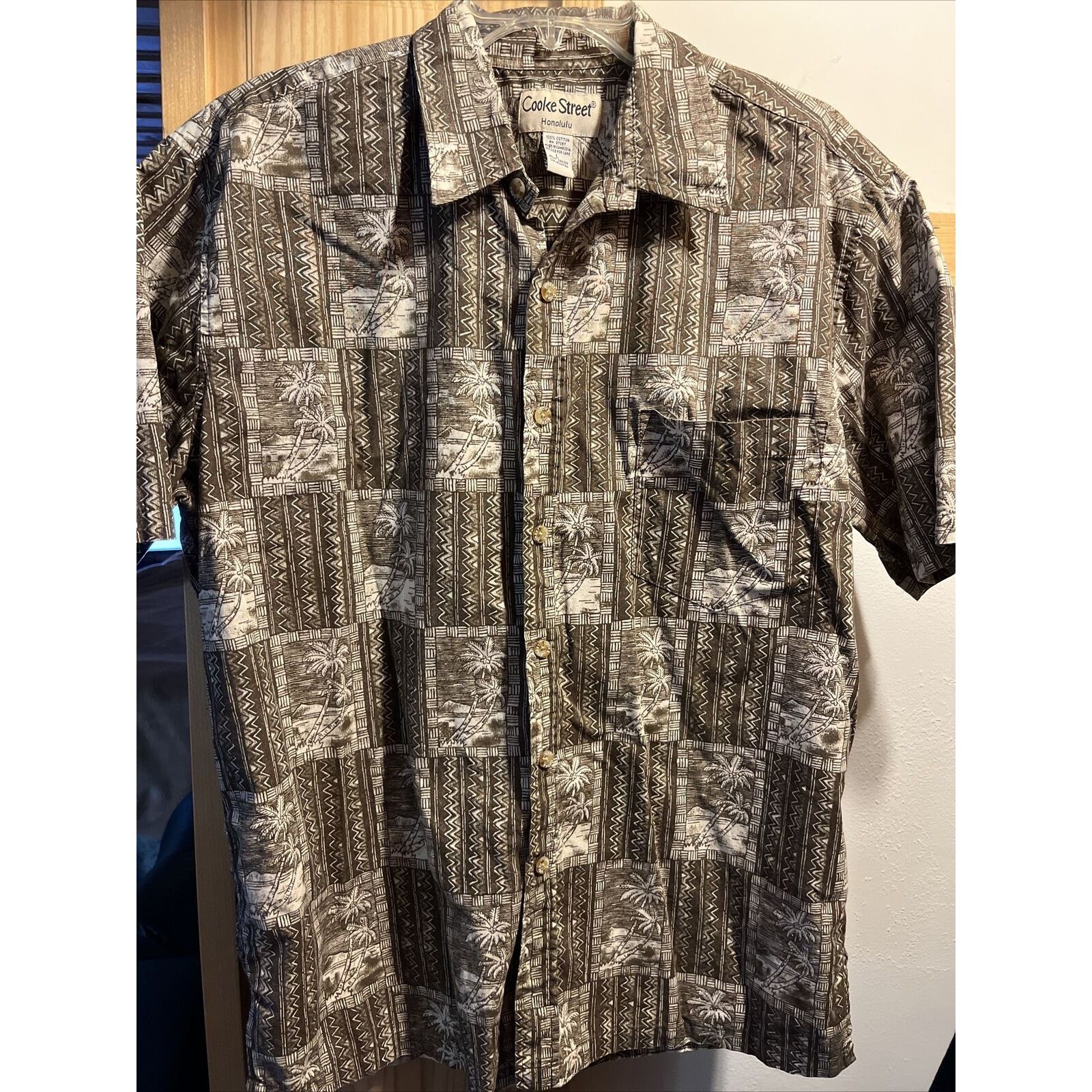 Other Cooke Street Honolulu Men L Brown Floral Button Cotton Shirt Size US L / EU 52-54 / 3 - 2 Thumbnail