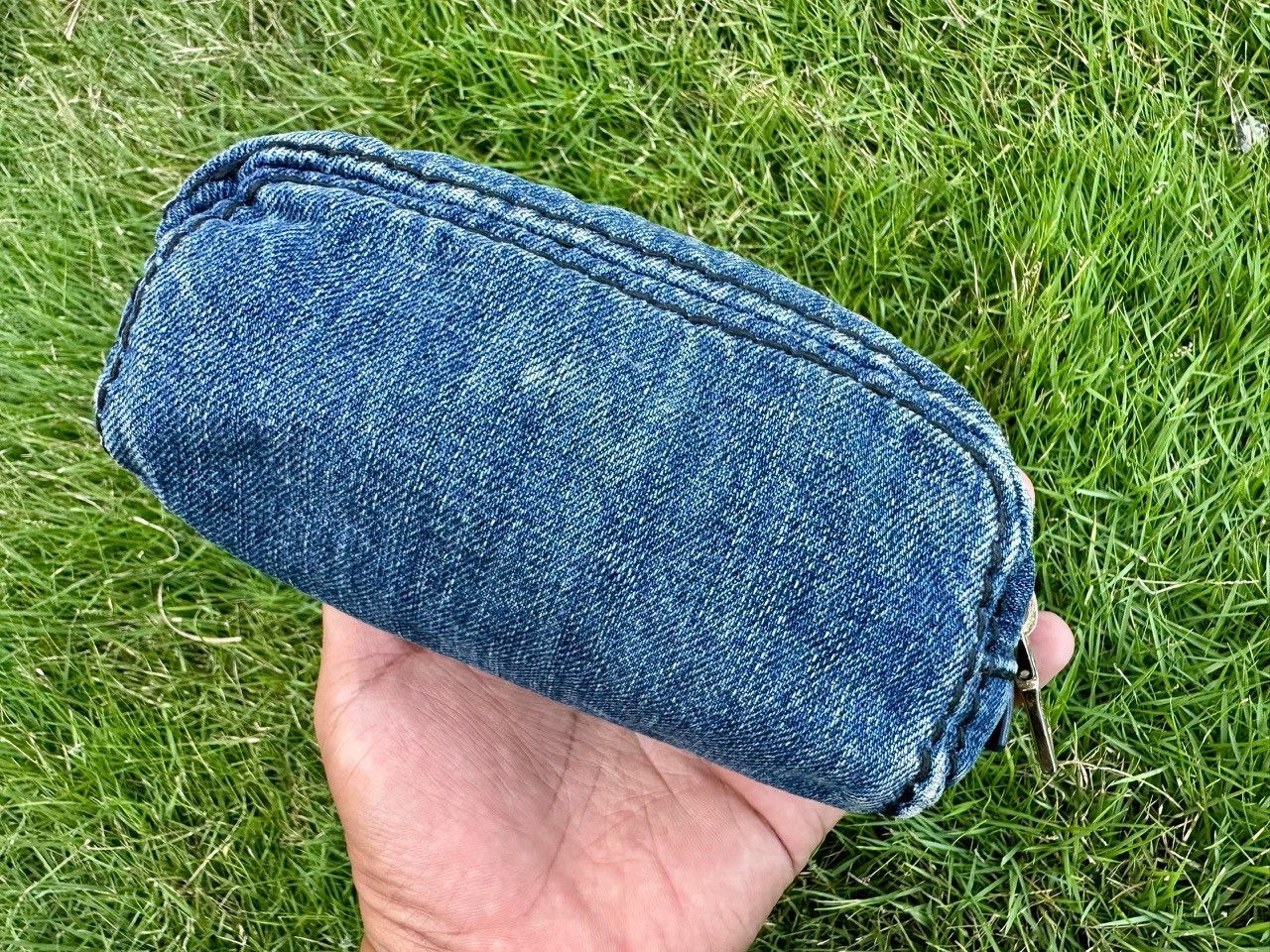 Prada Authentic Prada Denim Cosmetic Pouch Size ONE SIZE - 2 Thumbnail