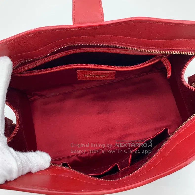 Saint Laurent Paris Saint Laurent Paris Red Leather Buckle Shoulder Bag Size ONE SIZE - 6 Thumbnail