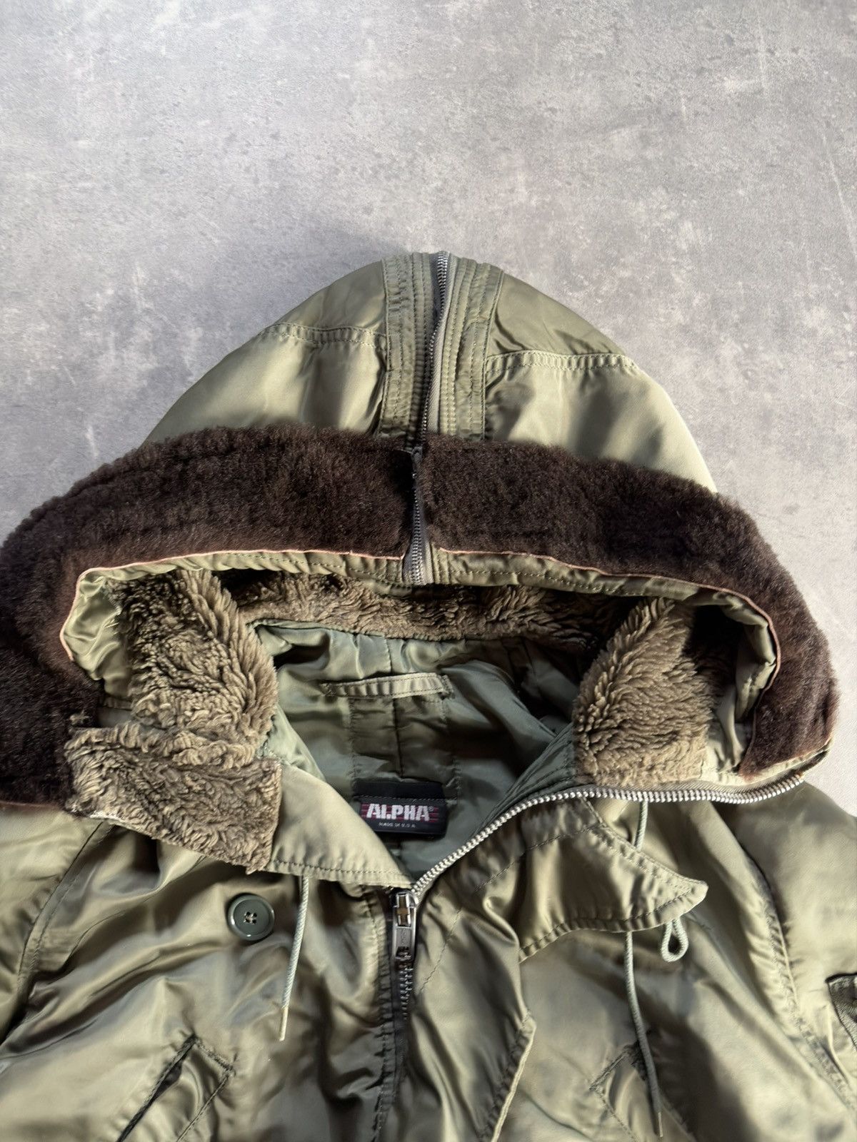 Alpha Industries 80s/90s Alpha Industries N-2B Hooded Vintage Bomber Jacket L Size US XL / EU 56 / 4 - 10 Thumbnail