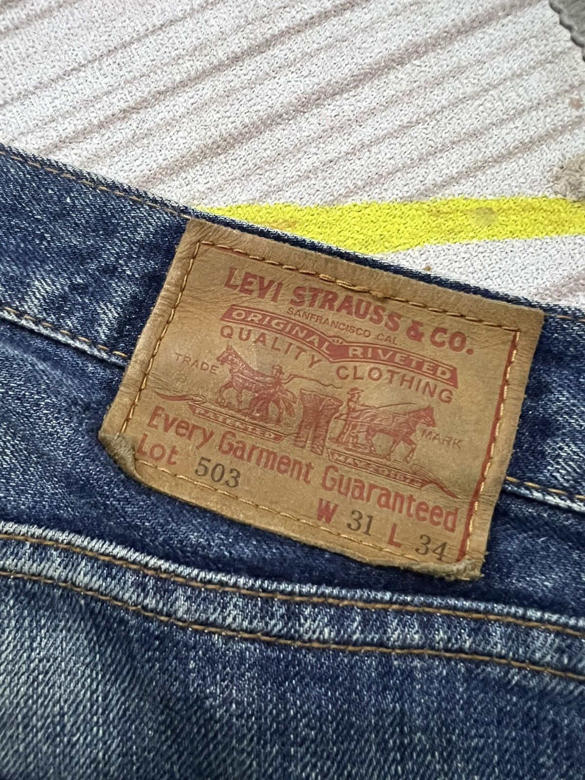 Levi's Vintage Levi’s 503 Distressed Denim Pants w32 Size US 32 / EU 48 - 14 Thumbnail