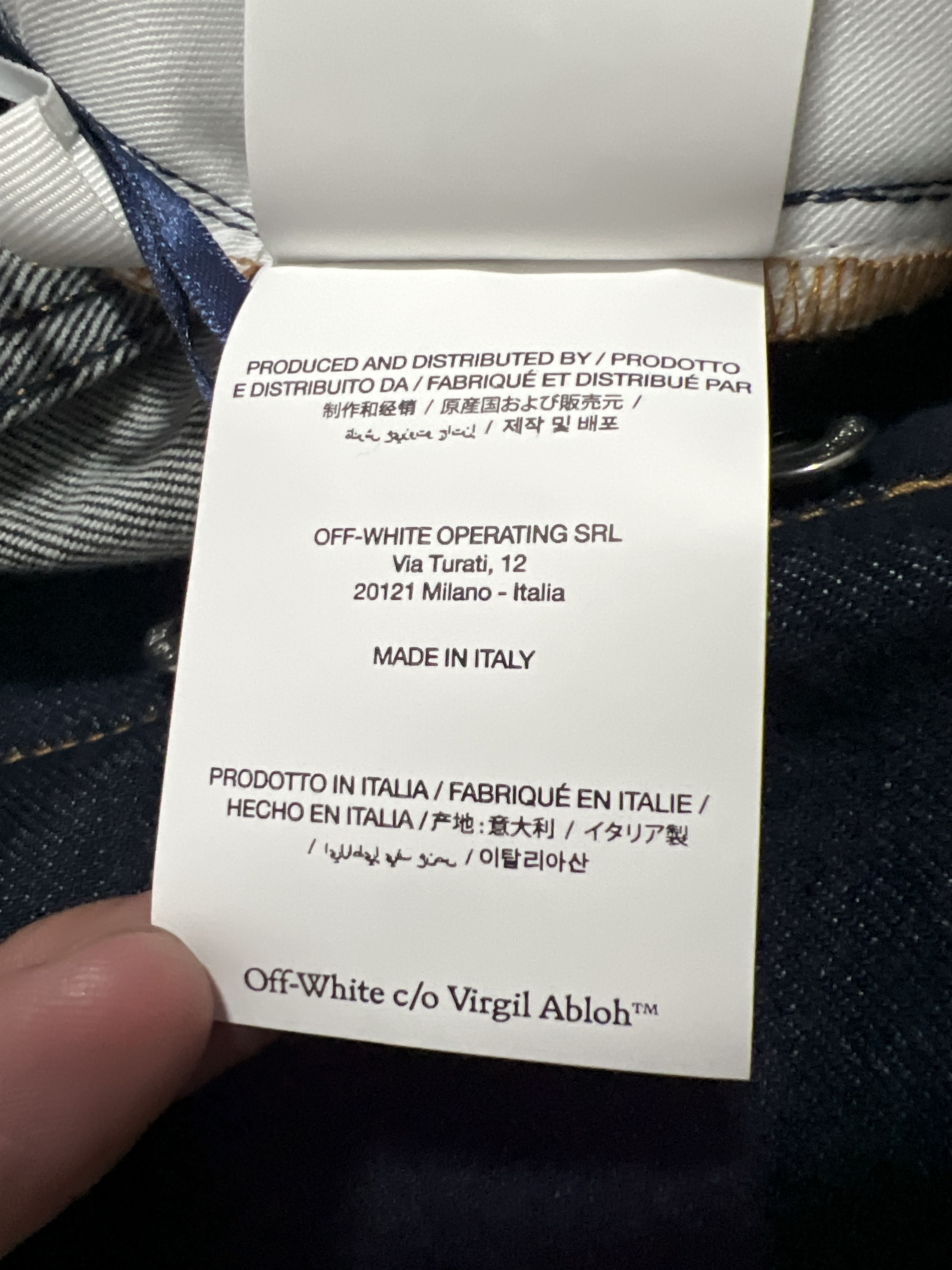 Off-White Off-White SS24 “90s Logo” Raw Blue Flare Jeans - W31 Size US 31 - 14 Thumbnail