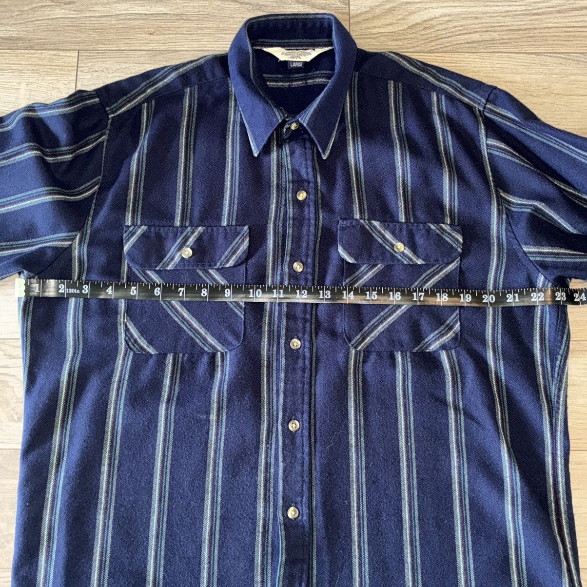 Other 70s/80s Eagle Crest blue striped button up shirt Size US L / EU 52-54 / 3 - 4 Thumbnail