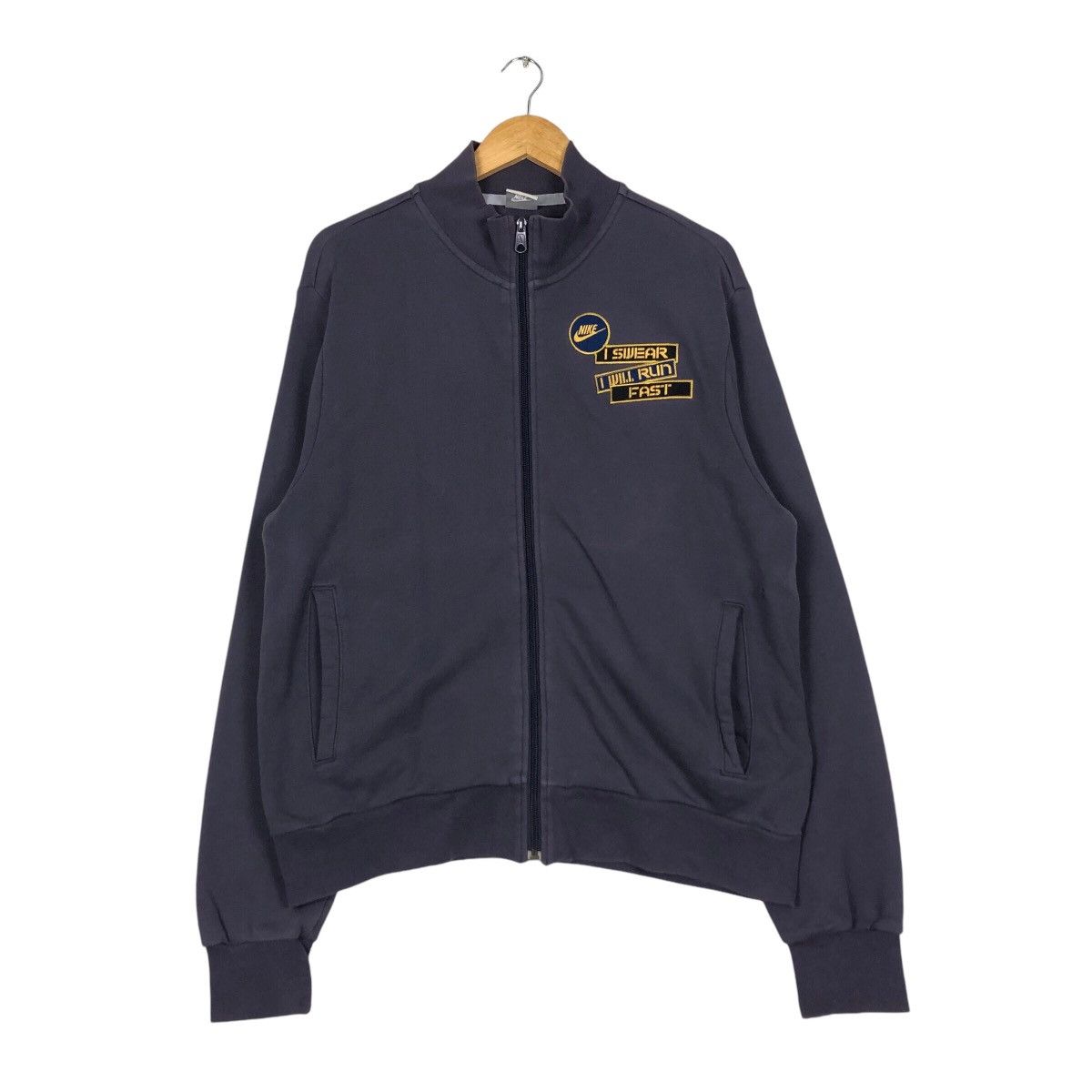 Japanese Brand × Nike I swear I will Run Fast Nike Sweater Jacket Rare Size US M / EU 48-50 / 2 - 1 Thumbnail