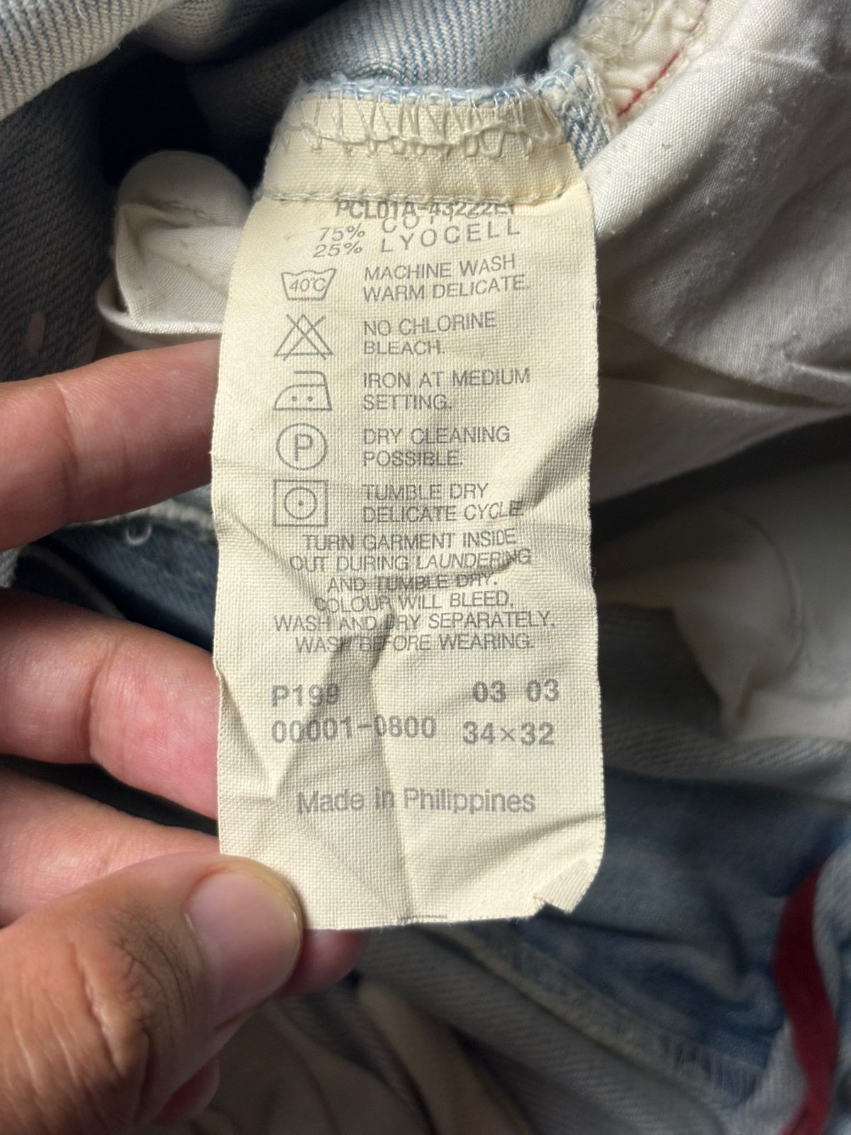 Levi's 2000s Levis Engineered Twisted Baby Blue Jeans Size US 32 / EU 48 - 10 Thumbnail