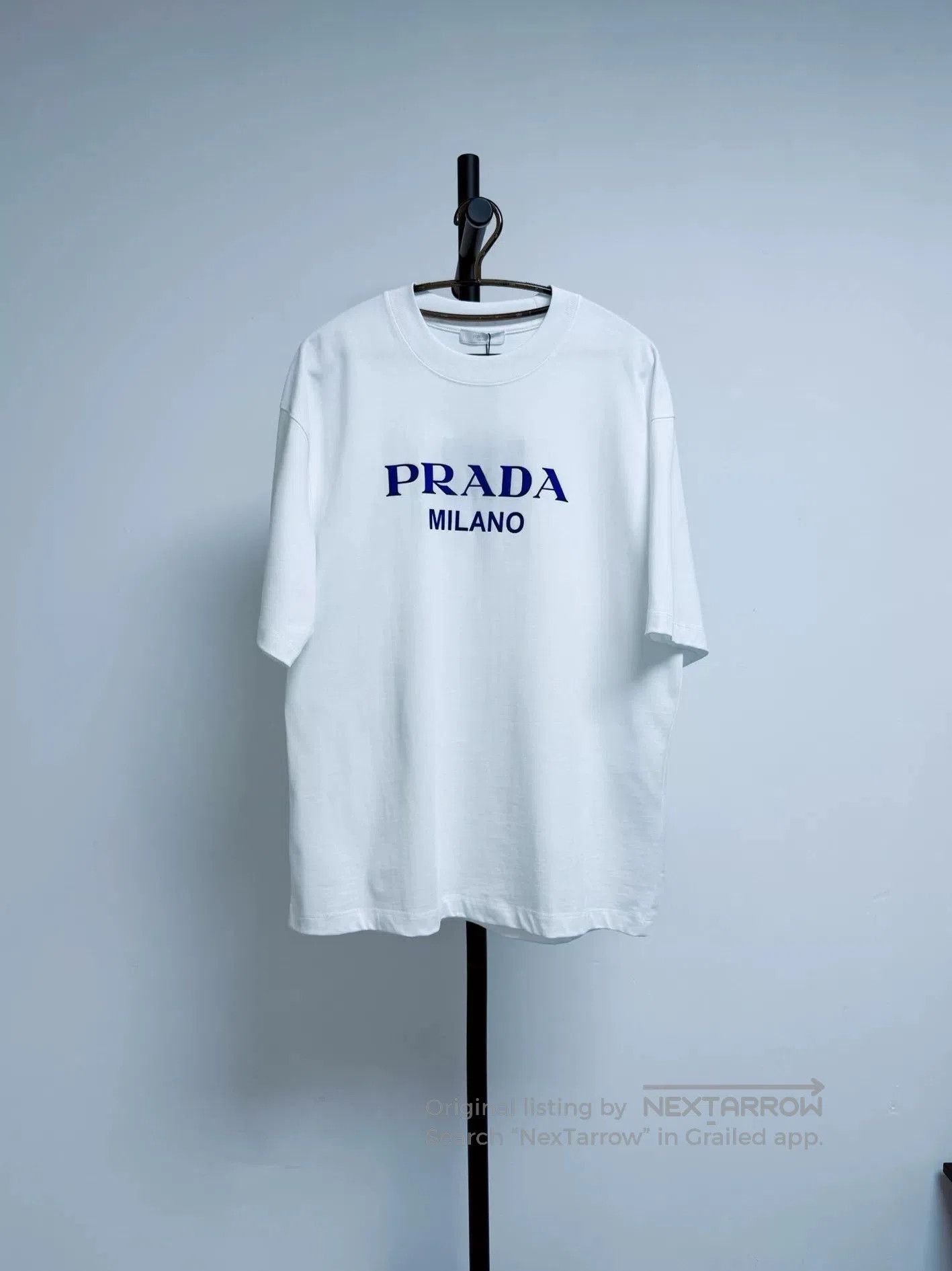 Prada PRADA Men's White Short-Sleeve T-shirt. Size US M / EU 48-50 / 2 - 1 Thumbnail