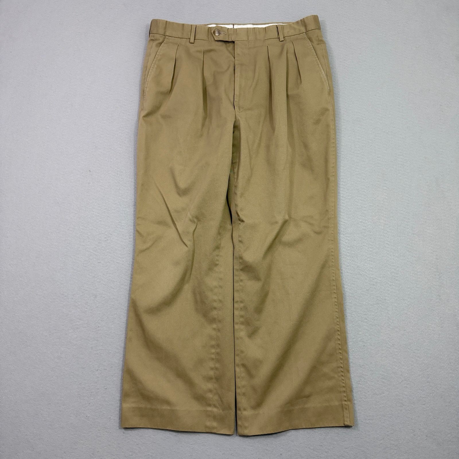Vintage LL Bean Chino Pants Men's 36 (Fits 34x28) Khaki 80s