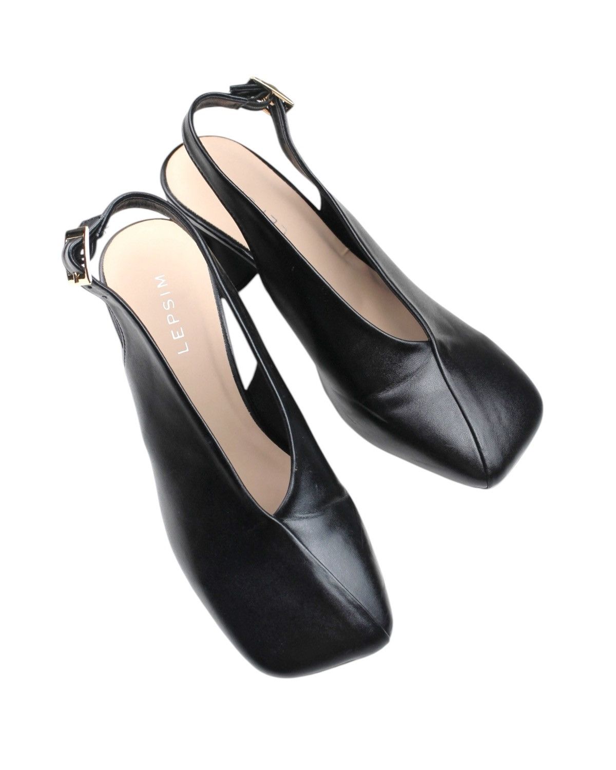 Japanese Brand SS2025 LEPSIM SQUARE TOE HEEL PUMPS Size US 8 / IT 38 - 1 Thumbnail