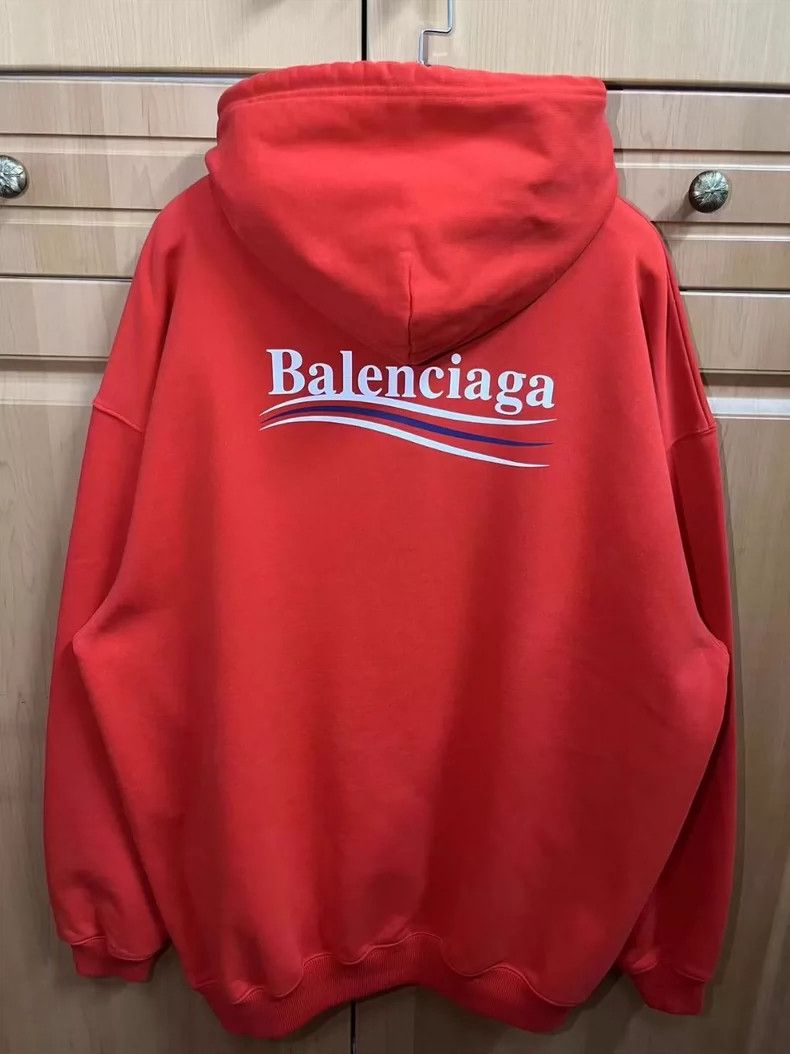 Balenciaga Balenciaga Red Coke Logo Hoodie Sweatshirt Size US M / EU 48-50 / 2 - 1 Thumbnail