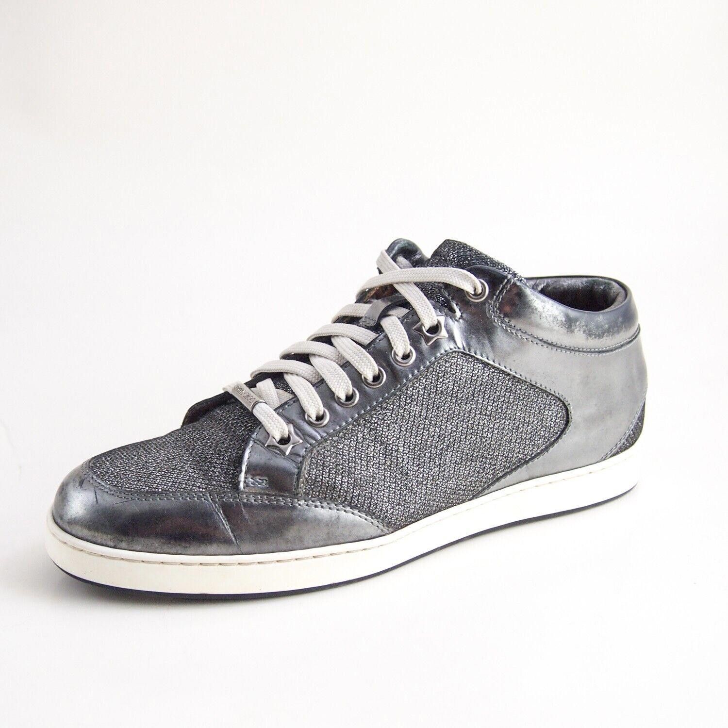 Jimmy Choo Jimmy Choo Sneakers Gray Silver Leather Mesh EU 38 US 8 Size US 8 / IT 38 - 1 Thumbnail