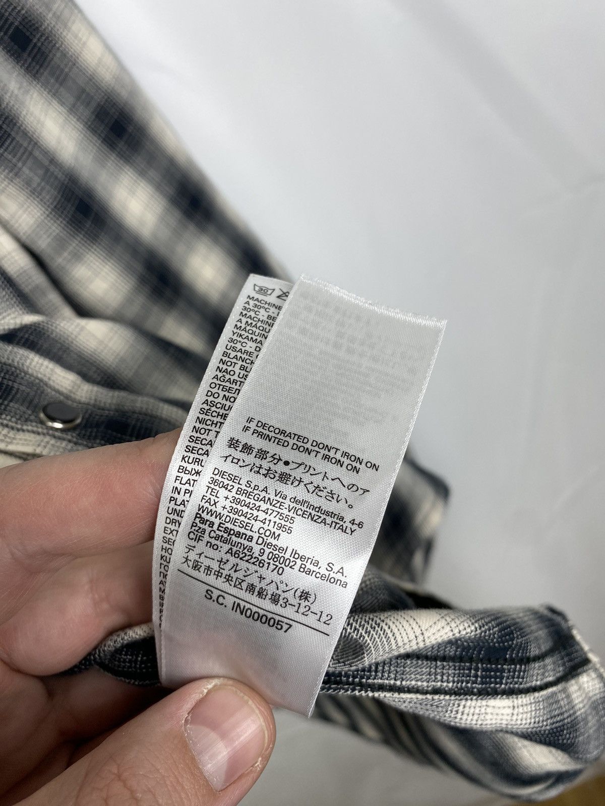 Diesel Diesel Check Shirt Button Up Fabric Slylized size M Size US M / EU 48-50 / 2 - 10 Thumbnail