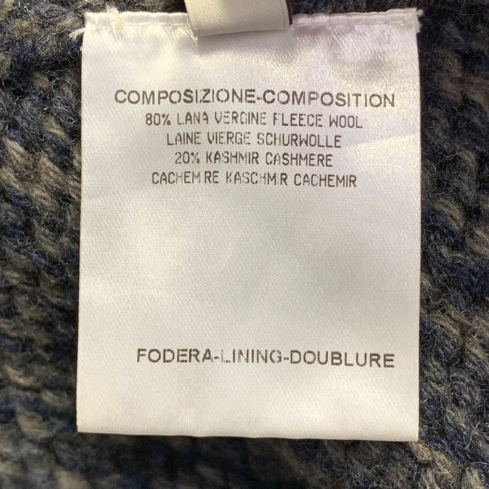 Stella McCartney Size L Grey Navy Wool Cashmere Melange Knit Coat Size L / US 10 / IT 46 - 7 Thumbnail