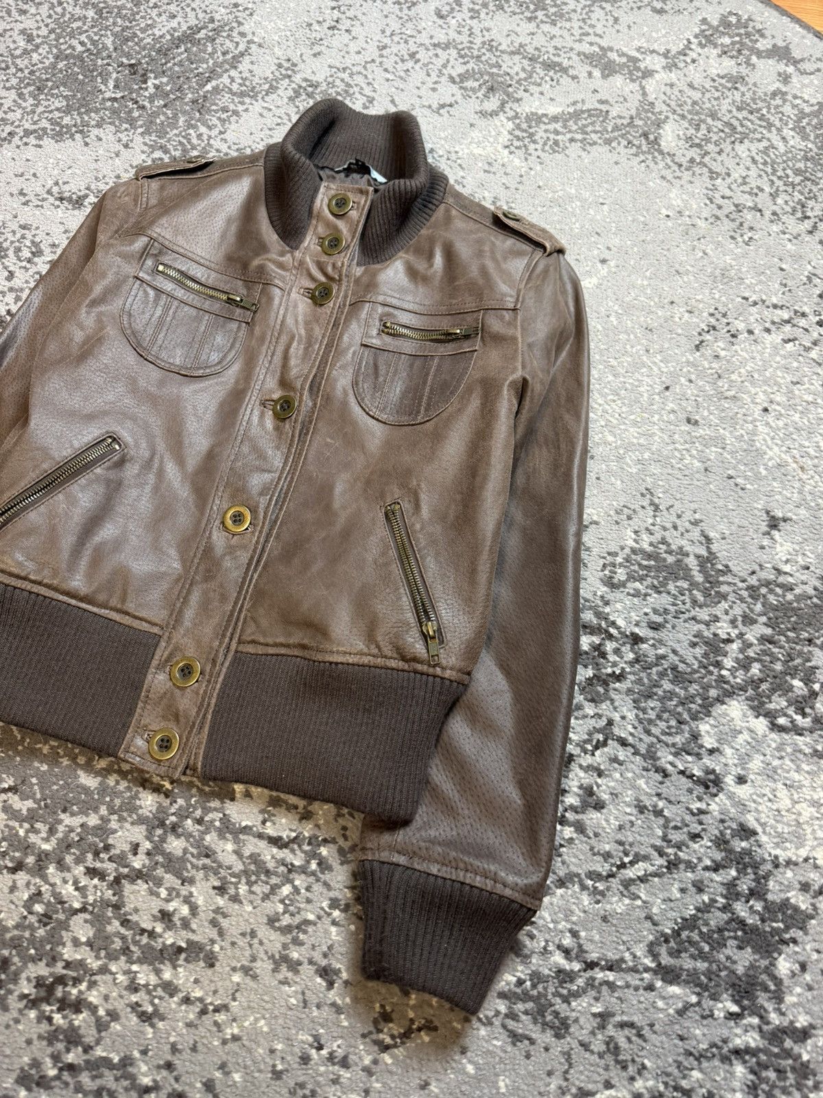 Vintage Vintage Y2K Redherring Skin Leather Jacket High Collar Avan Size M / US 6-8 / IT 42-44 - 2 Thumbnail