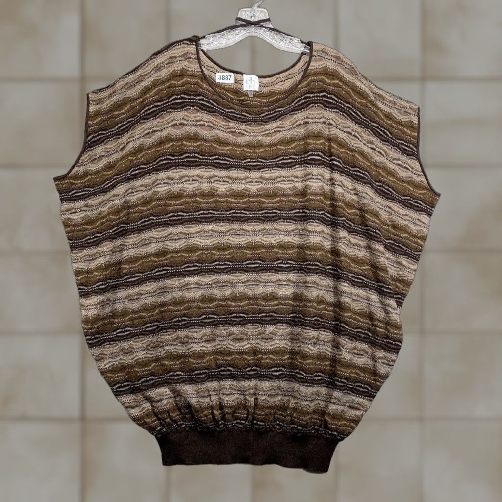 Vintage VINTAGE DB Life Women’s Sweater Pullover Short Sleeve Knit Casual 80s 90s Brown Size L Size L / US 10 / IT 46 - 1 Thumbnail