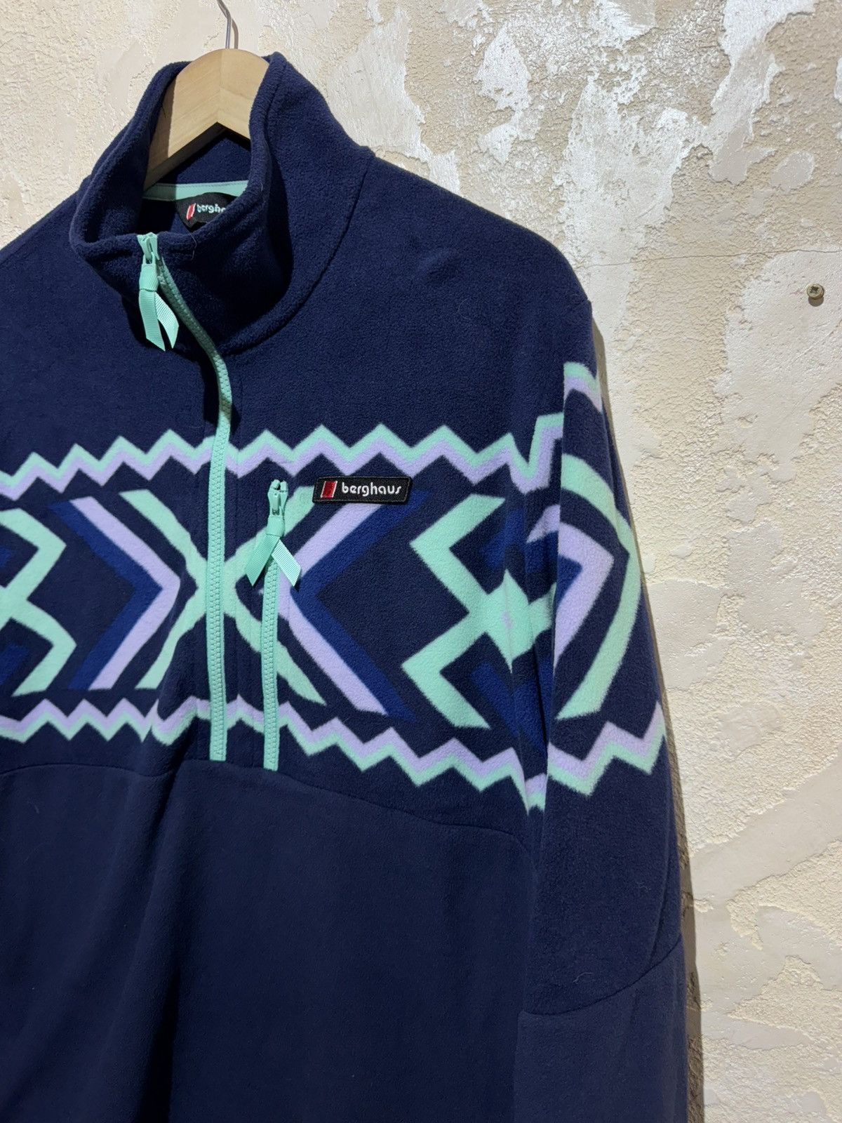 Berghaus × Vintage Berghaus Unisex Prims Printed Trango Half Zip Fleece Size US XL / EU 56 / 4 - 4 Thumbnail