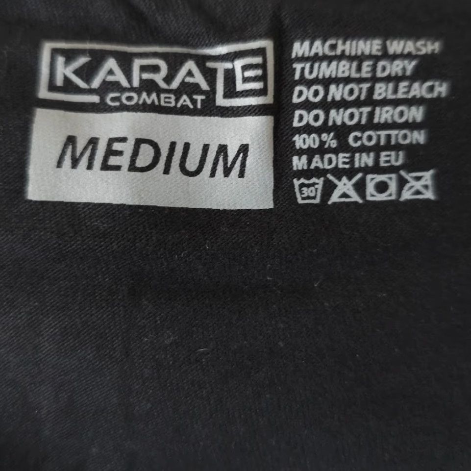 Vintage Karate Combat T Shirt Mens Size Medium Black MMA Fighting Shirt Short Sleeve Crew Neck Sports Militant Size US M / EU 48-50 / 2 - 7 Thumbnail