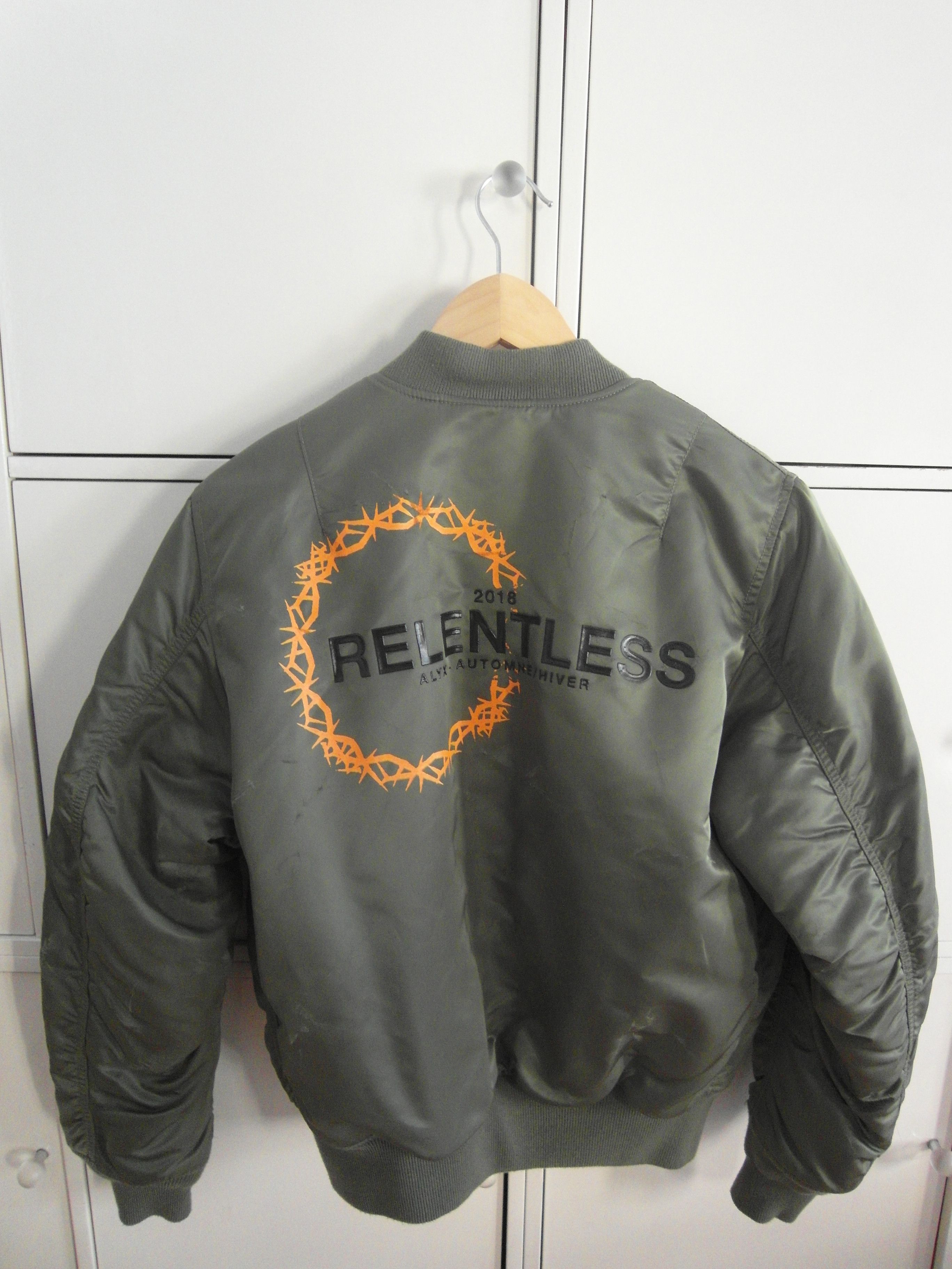 image of Alyx Relentless A/w 2018 Alpha Bomber Jacket Distressed in Green, Men's (Size Small)