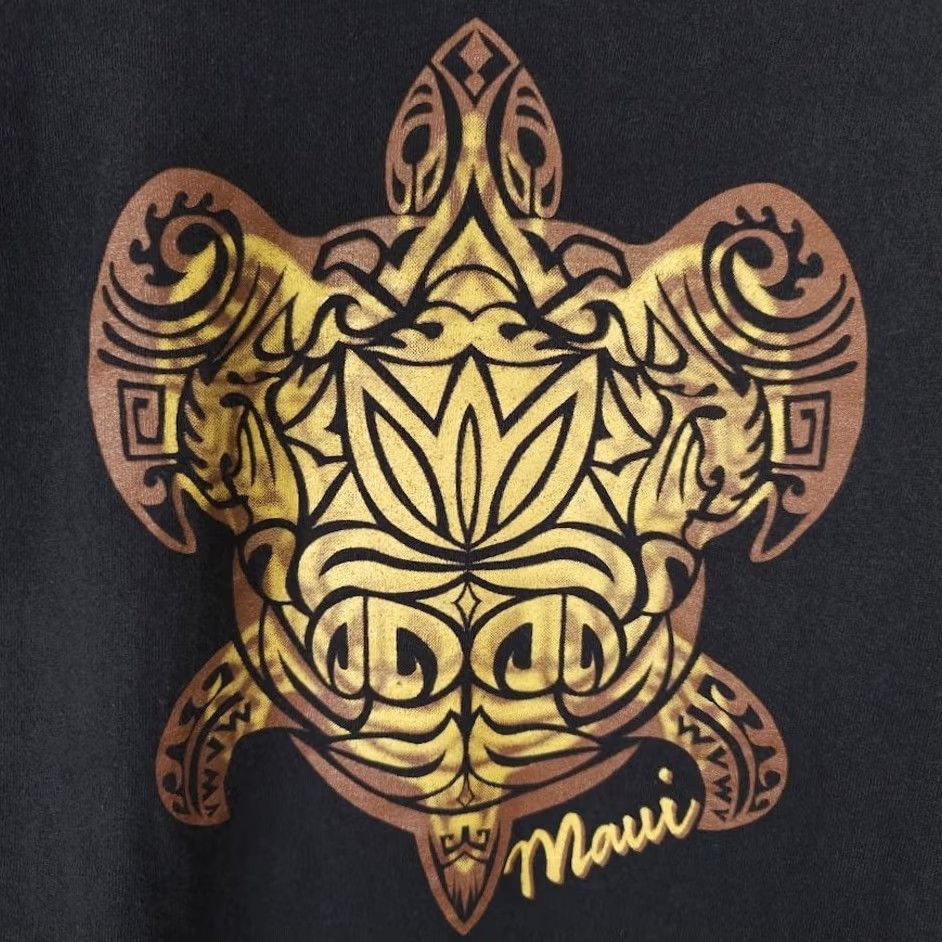 Vintage Maui Sea Turtle T Shirt Mens XL Black Hawaii Tribal Travel Destination Tee Size US XL / EU 56 / 4 - 5 Thumbnail